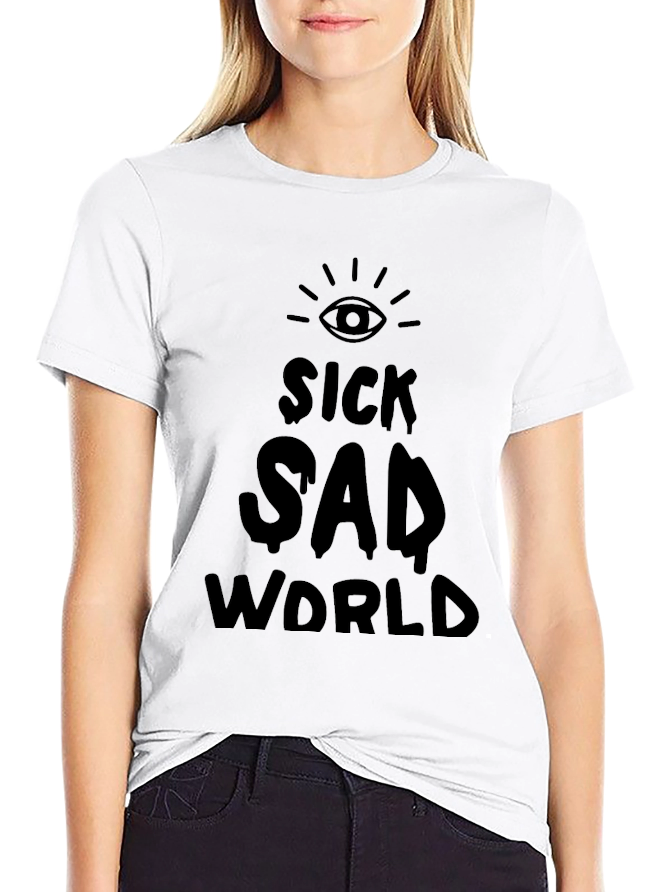 Sick Sad World Graphic T-Shirt - Black