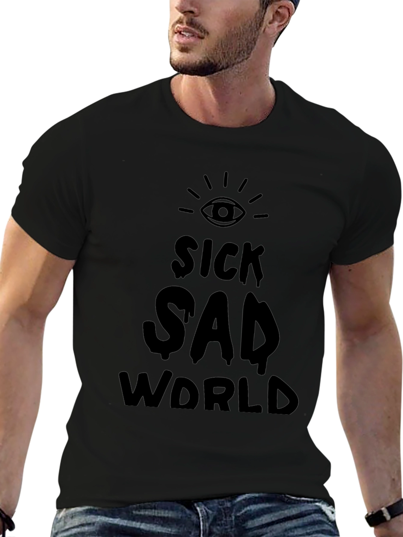 Sick Sad World Graphic T-Shirt - Black