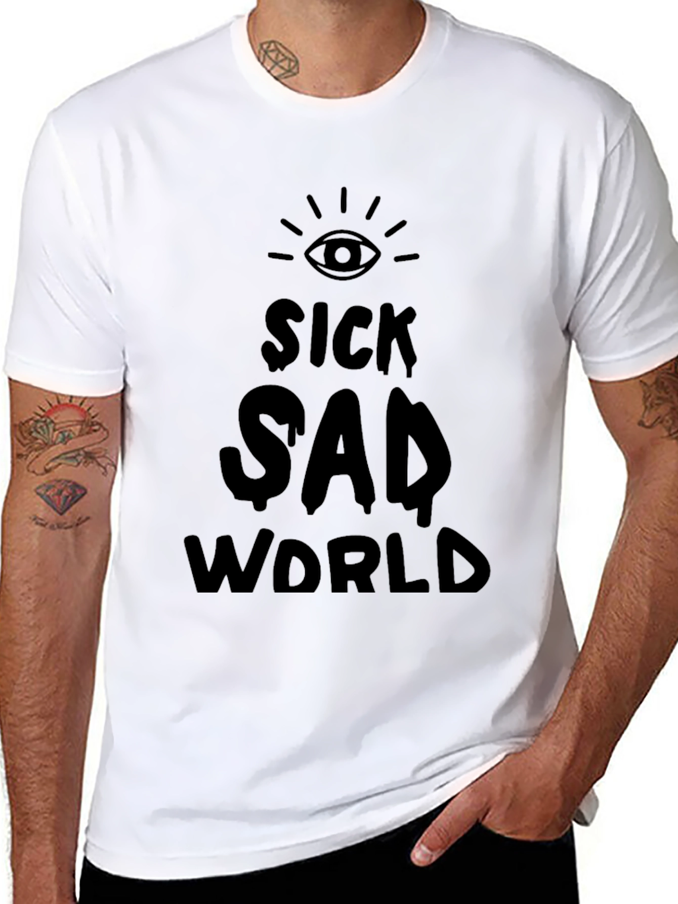 Sick Sad World Graphic T-Shirt - Black