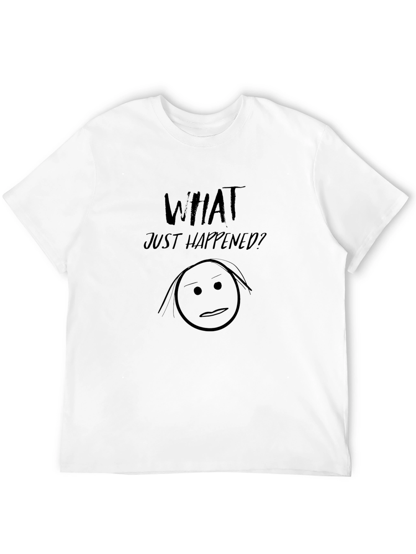 What Just Happened? Graphic Tee - Unisex Black T-Shirt