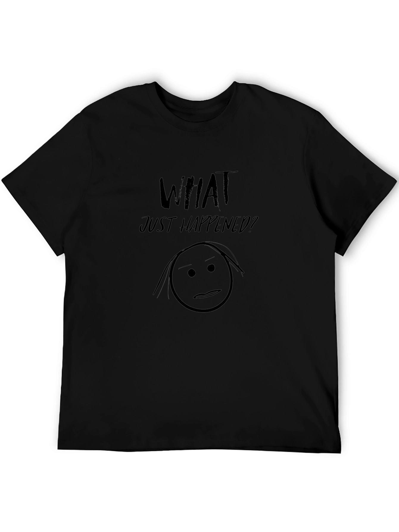 What Just Happened? Graphic Tee - Unisex Black T-Shirt