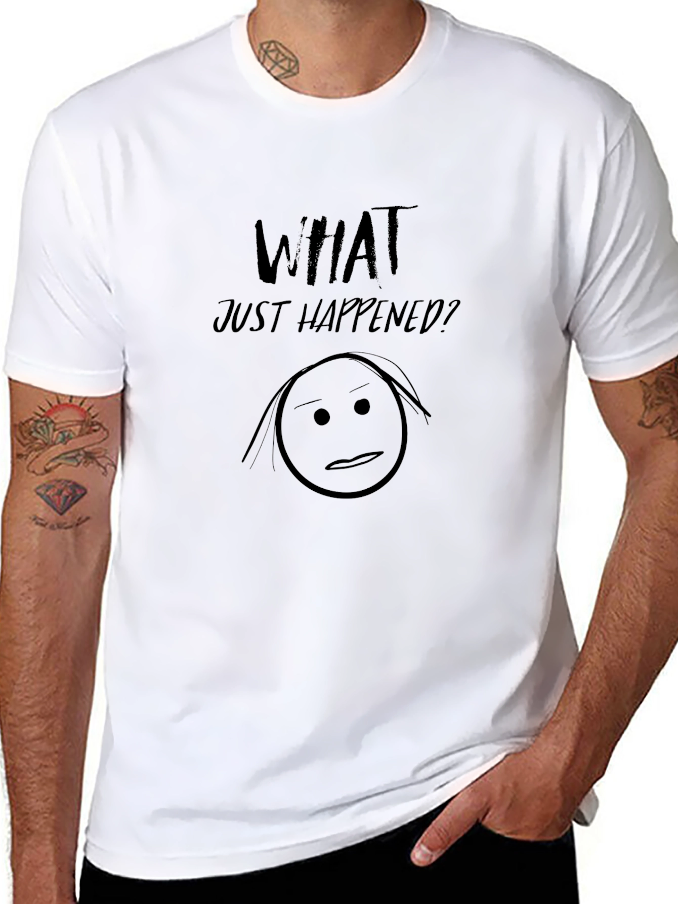 What Just Happened? Graphic Tee - Unisex Black T-Shirt
