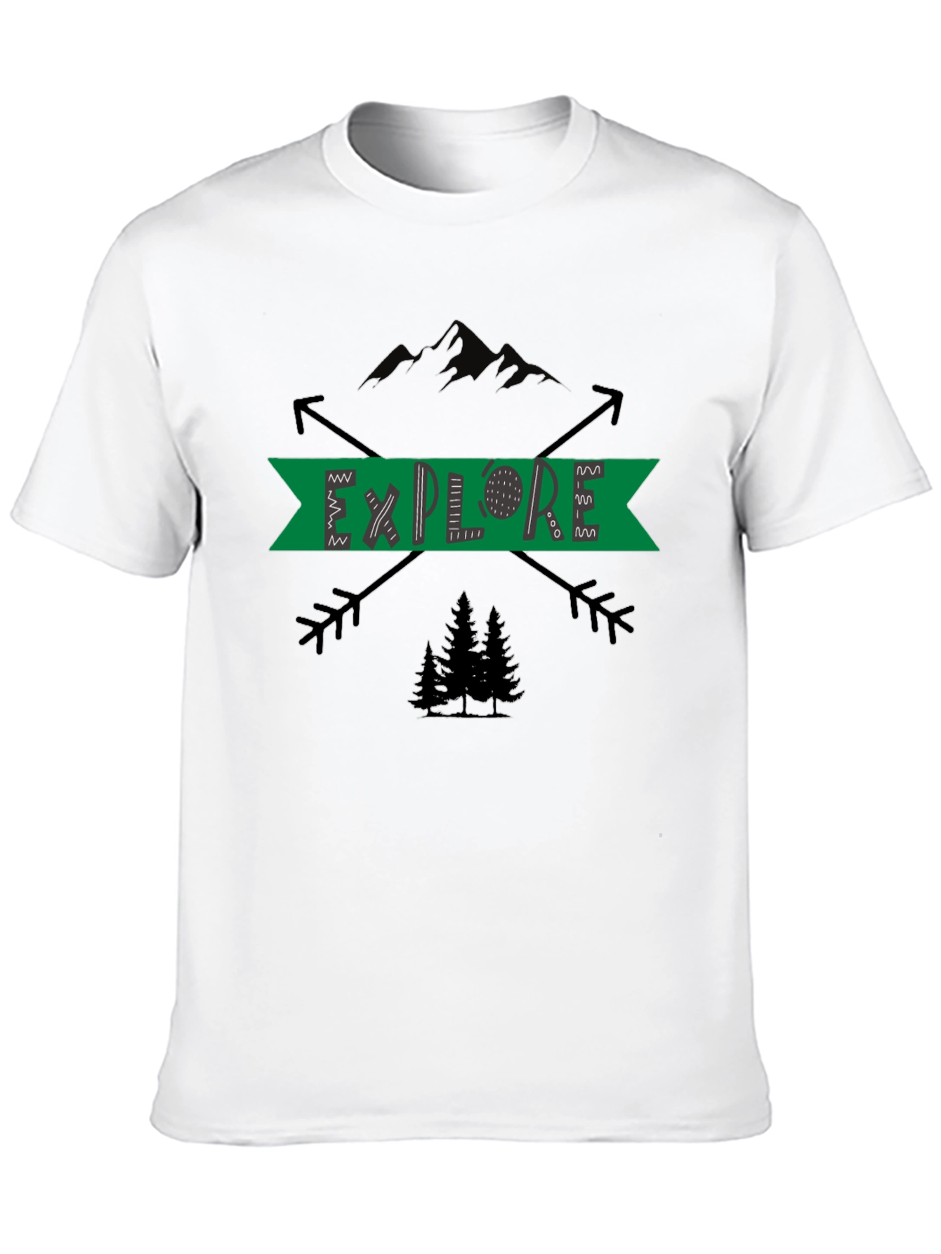 Explore Nature Graphic T-Shirt - Black