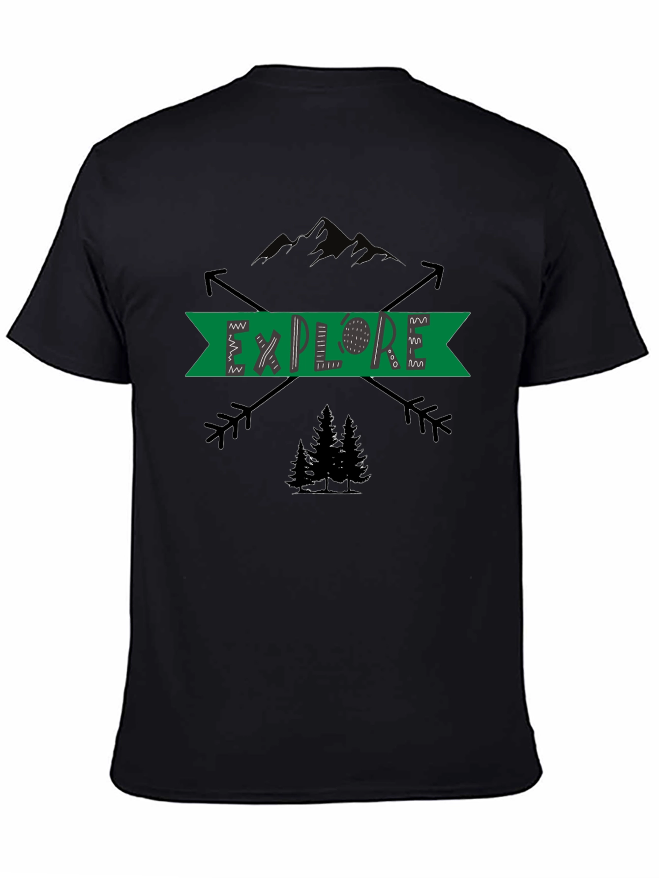 Explore Nature Graphic T-Shirt - Black