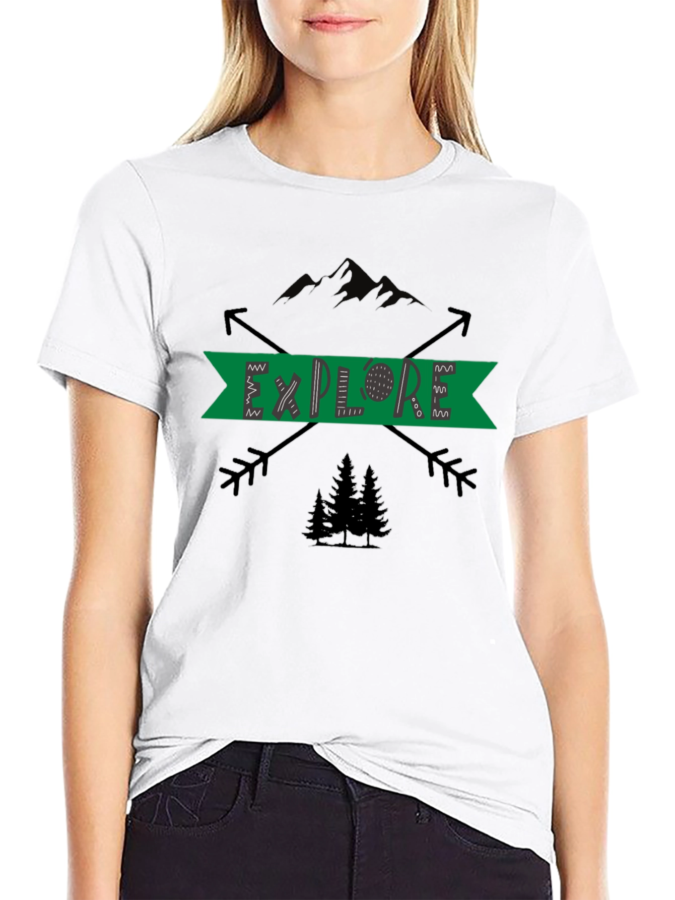 Explore Nature Graphic T-Shirt - Black