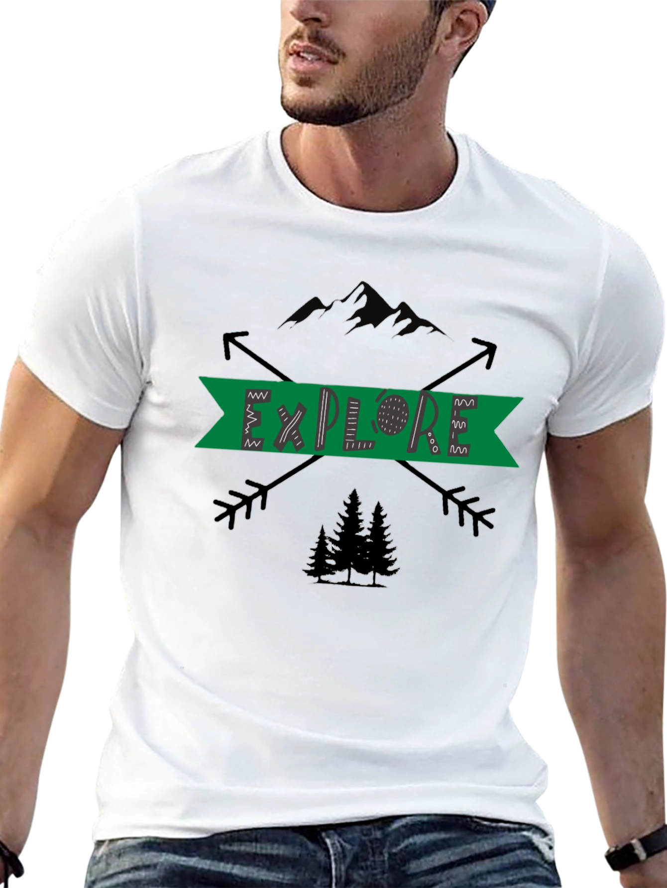 Explore Nature Graphic T-Shirt - Black