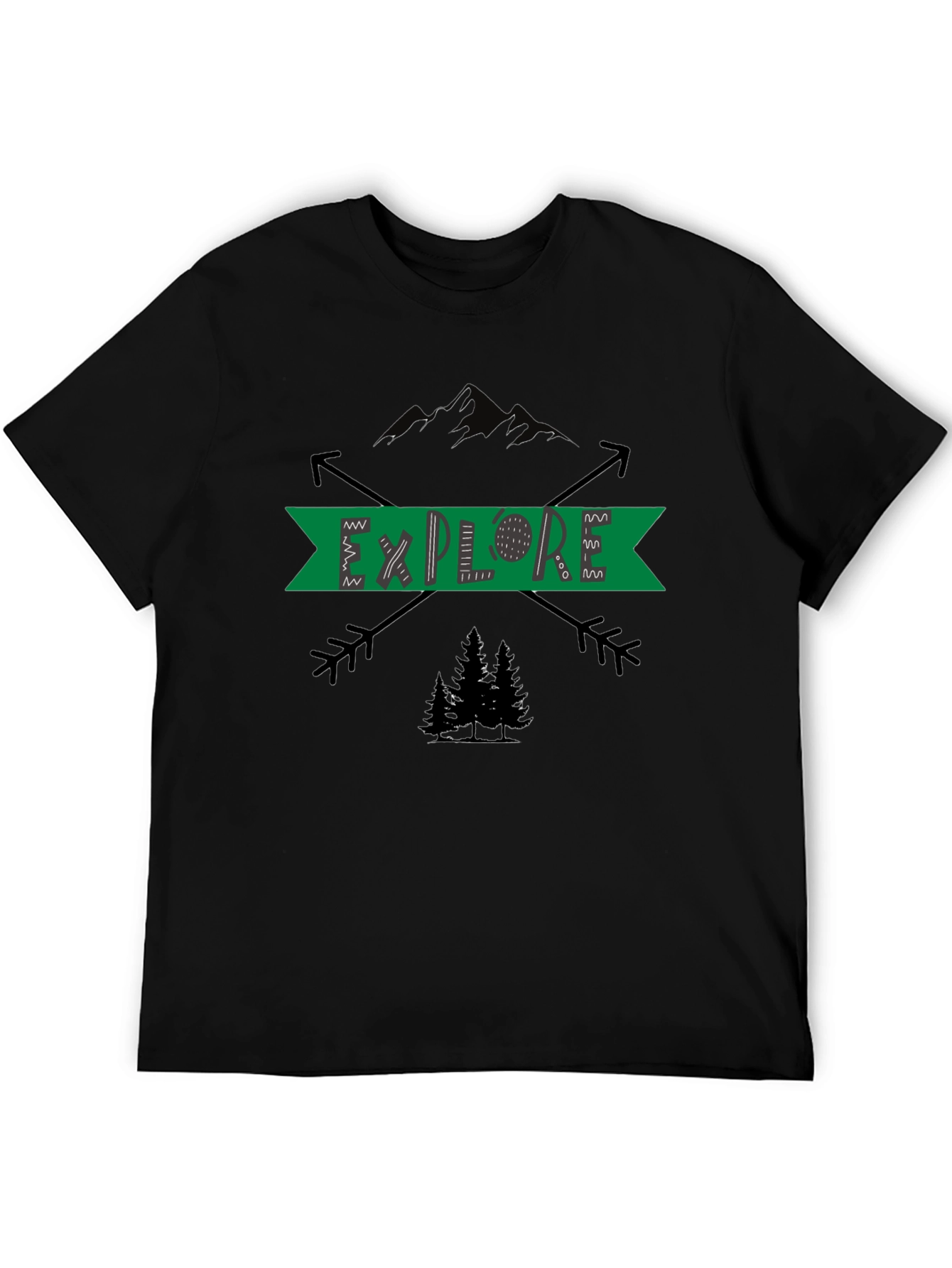 Explore Nature Graphic T-Shirt - Black