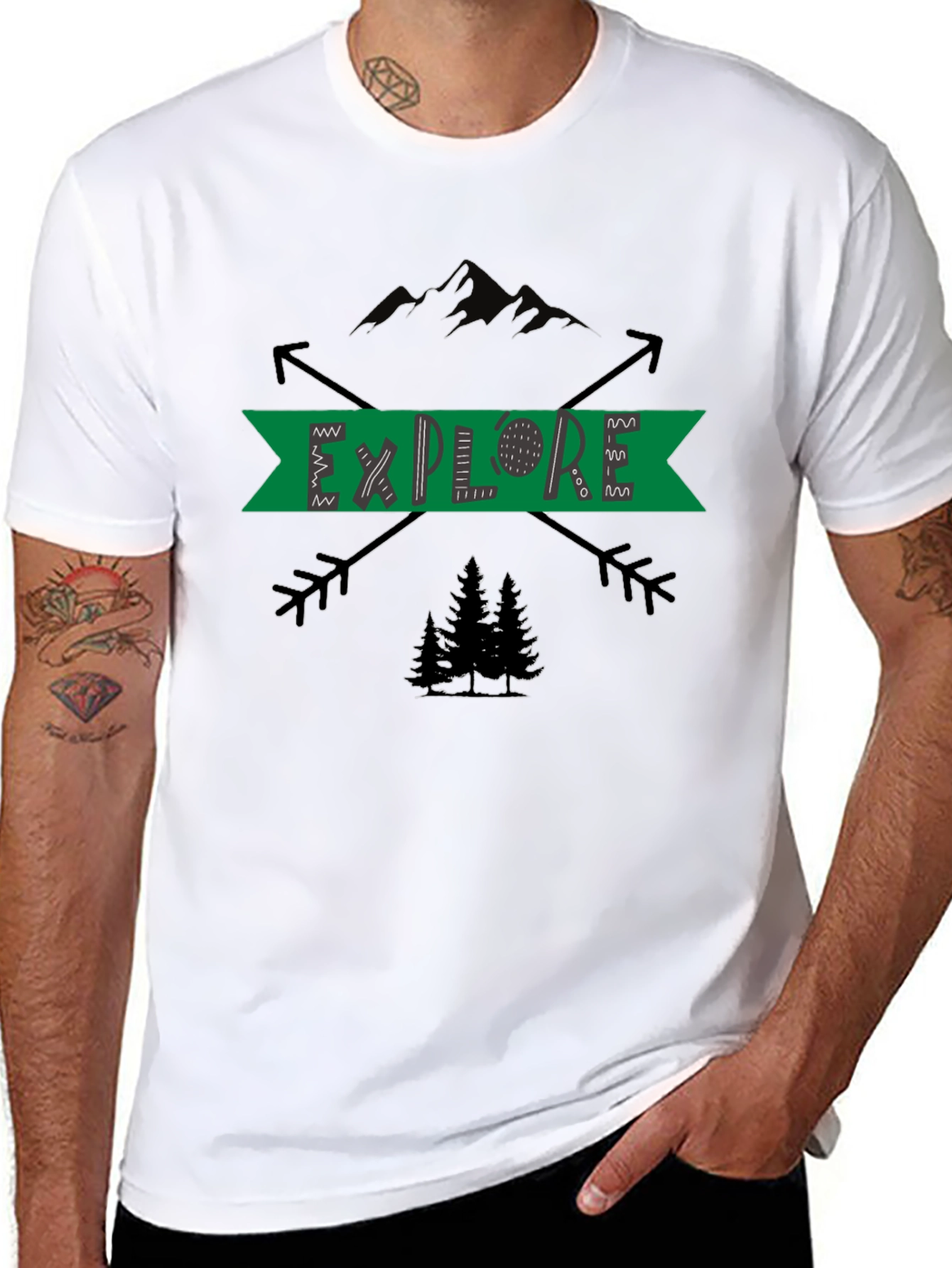 Explore Nature Graphic T-Shirt - Black