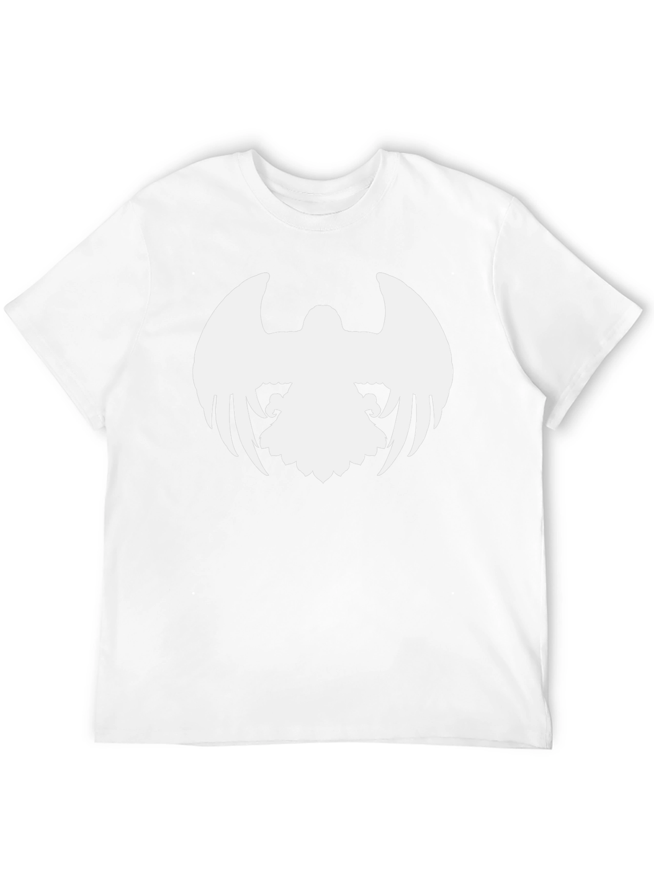 Black T-Shirt with White Eagle Design