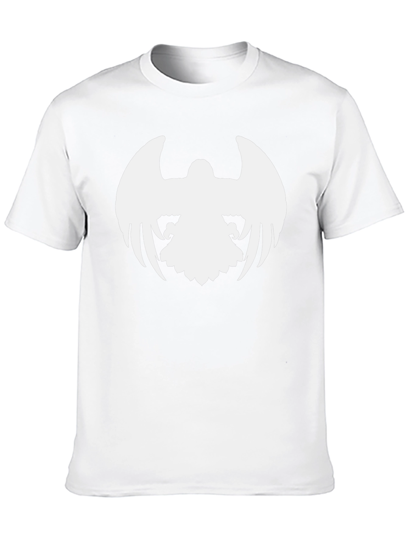 Black T-Shirt with White Eagle Design