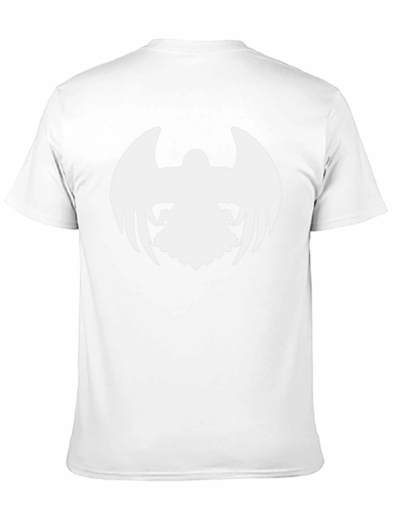 Black T-Shirt with White Eagle Design