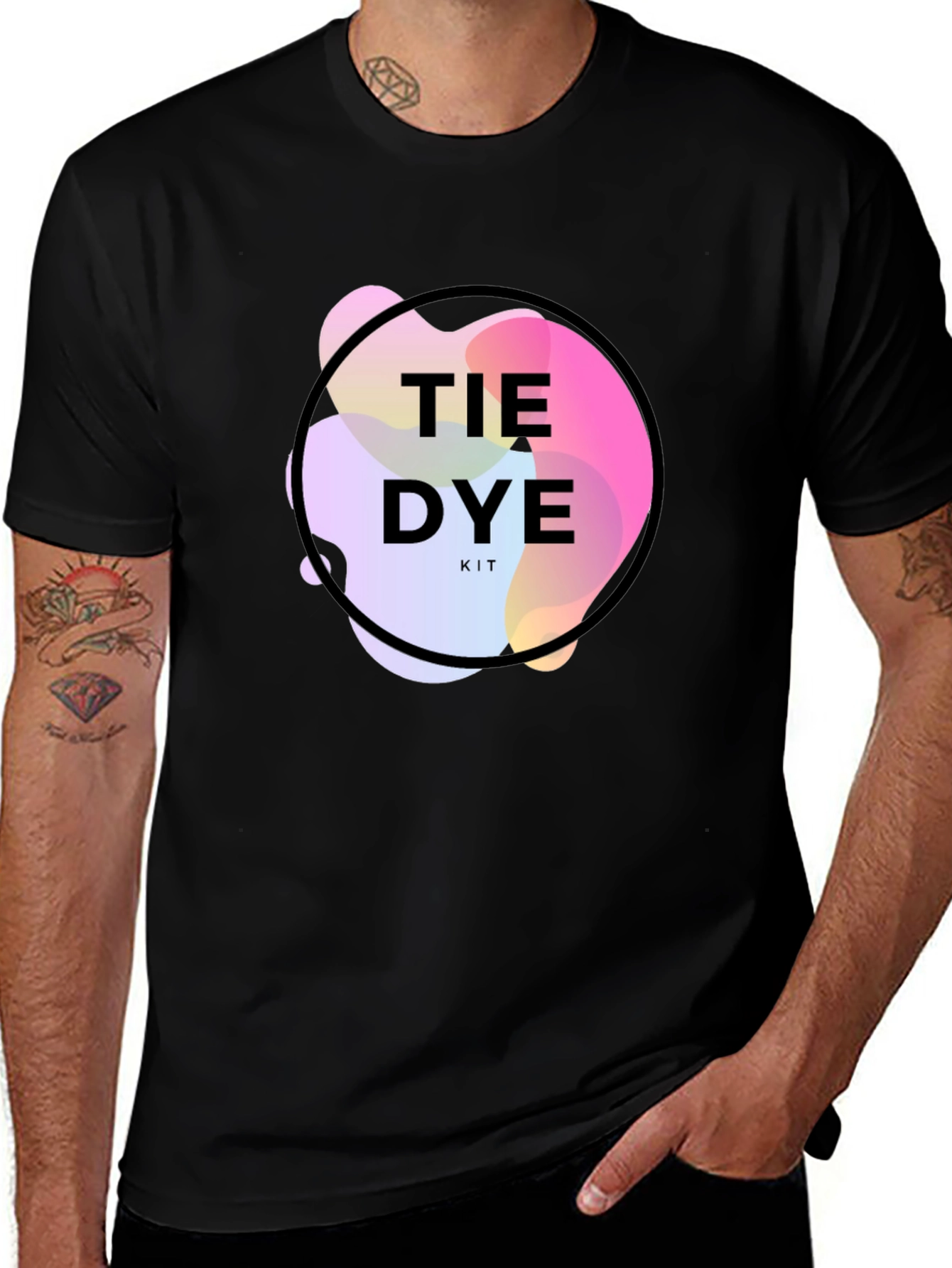 Tie Dye Kit Graphic Black T-Shirt