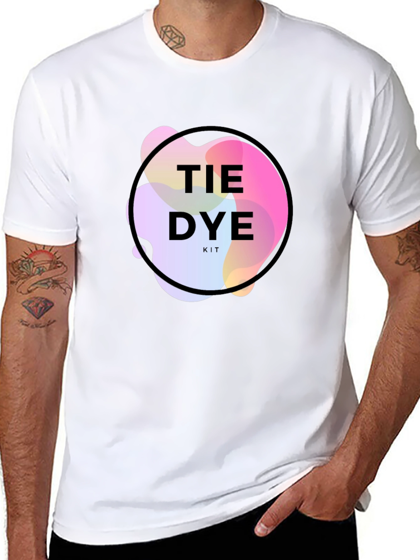 Tie Dye Kit Graphic Black T-Shirt