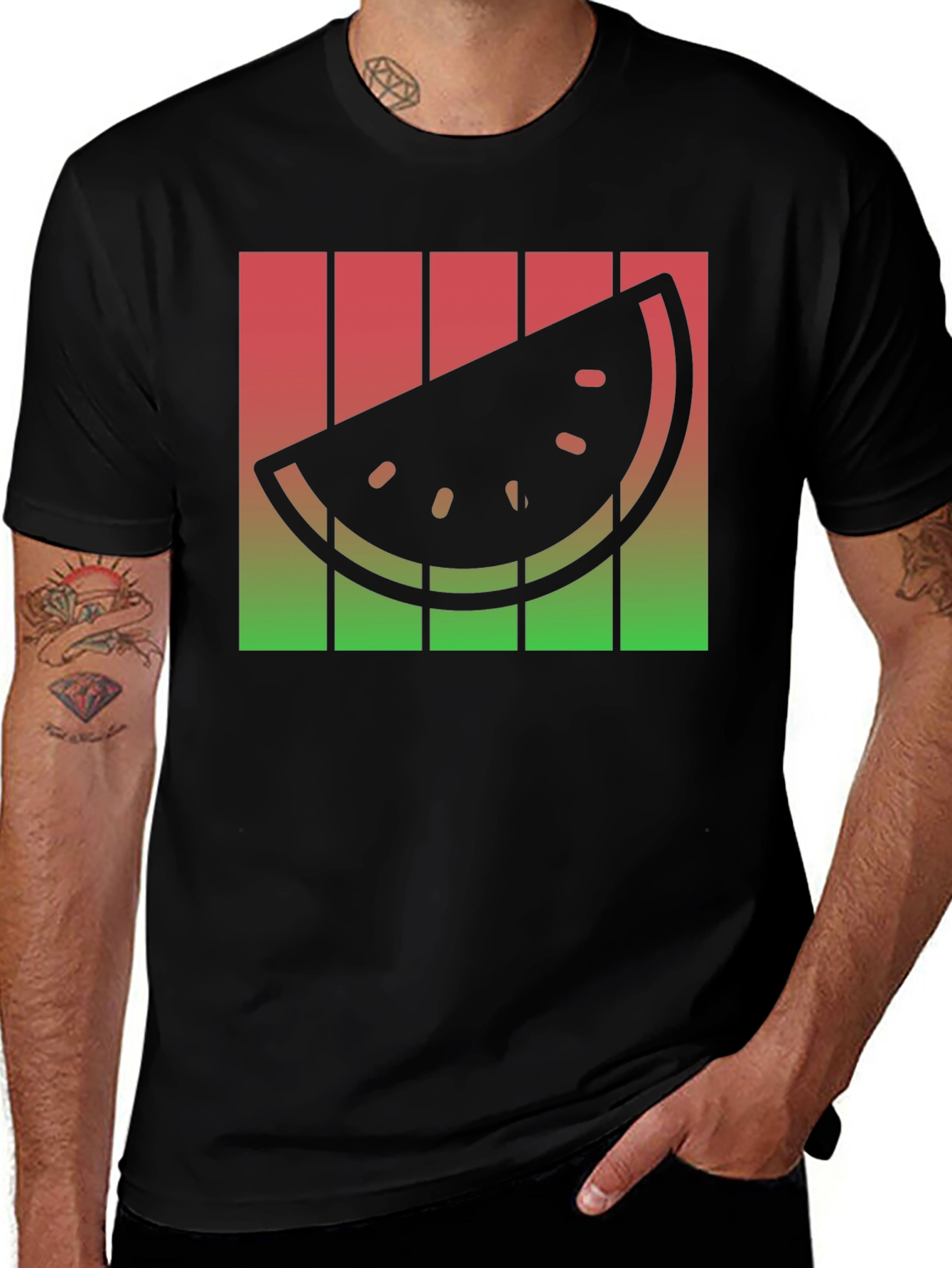 Retro Watermelon Slice T-Shirt
