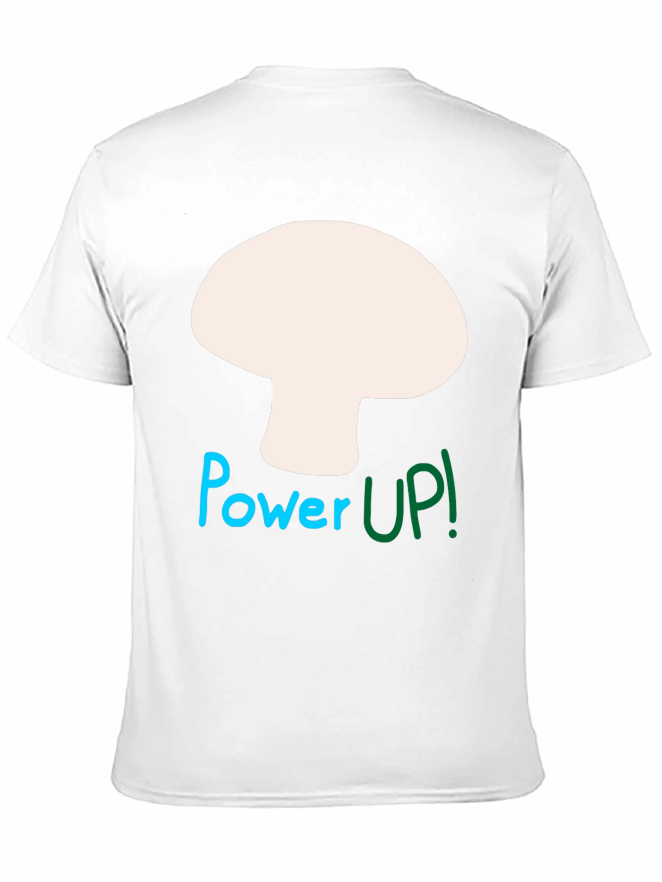 Power Up Mushroom Graphic Tee - Black Cotton Blend