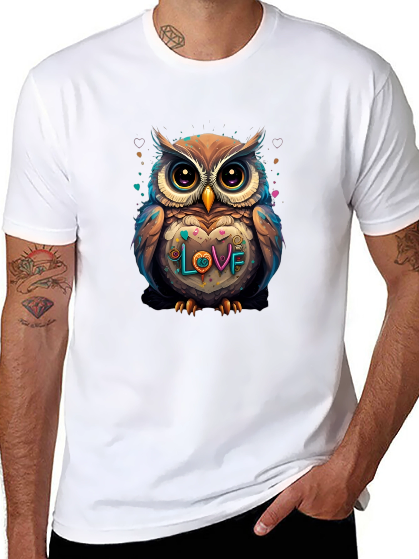 Owl Love Graphic Tee - Stylish Casual Wear