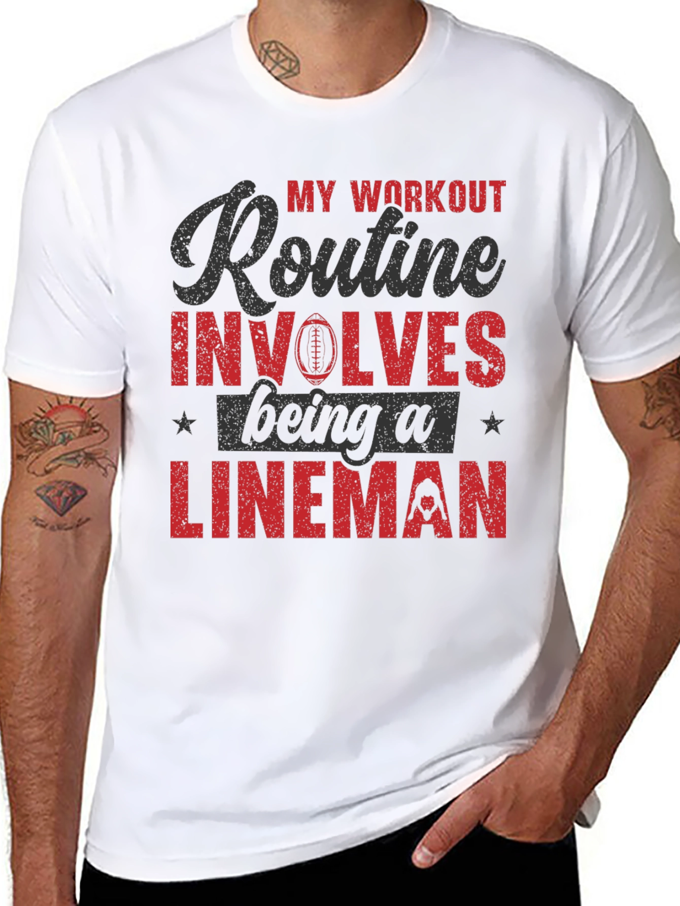 Lineman Workout T-Shirt - Football Apparel