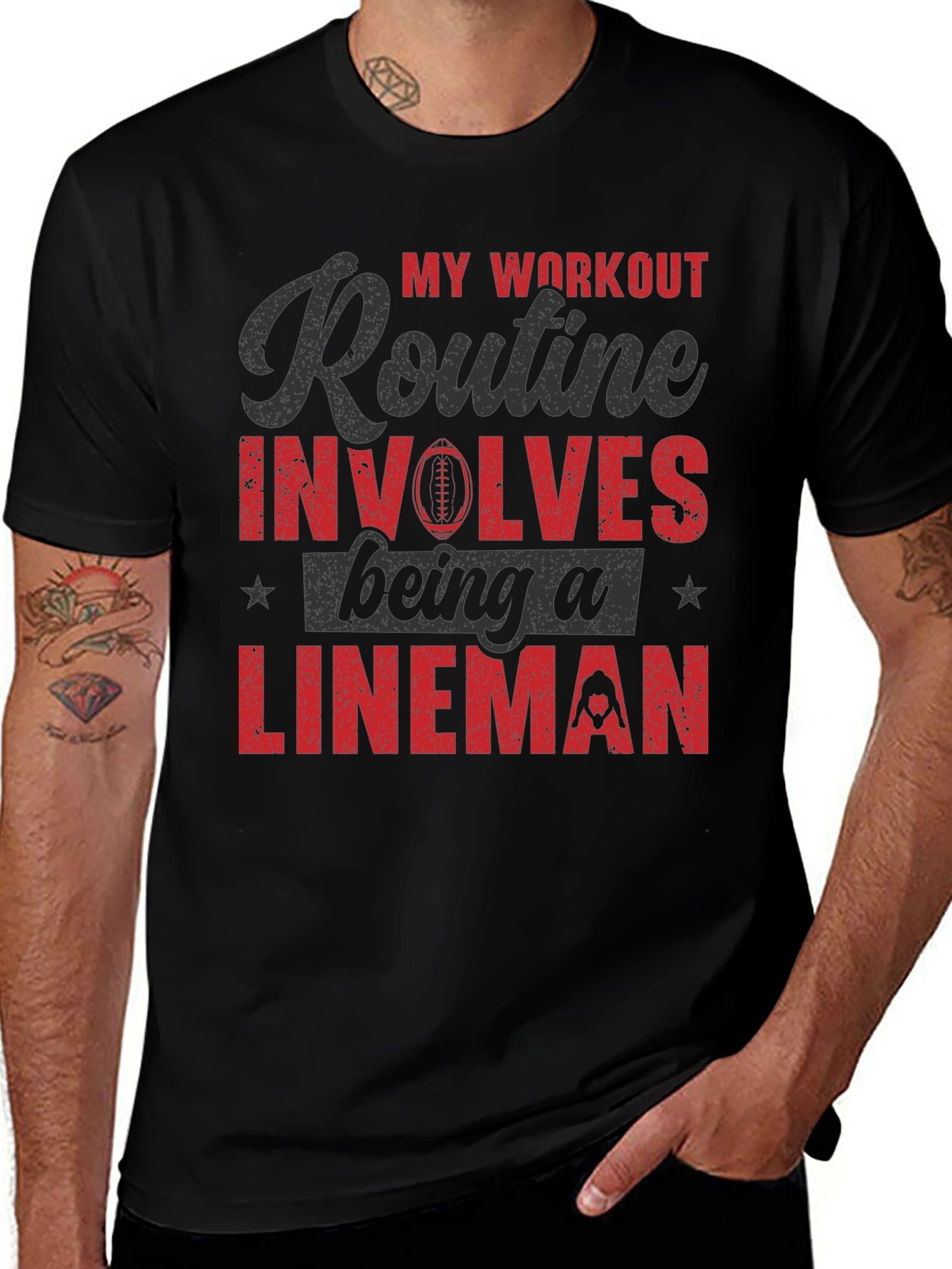 Lineman Workout T-Shirt - Football Apparel