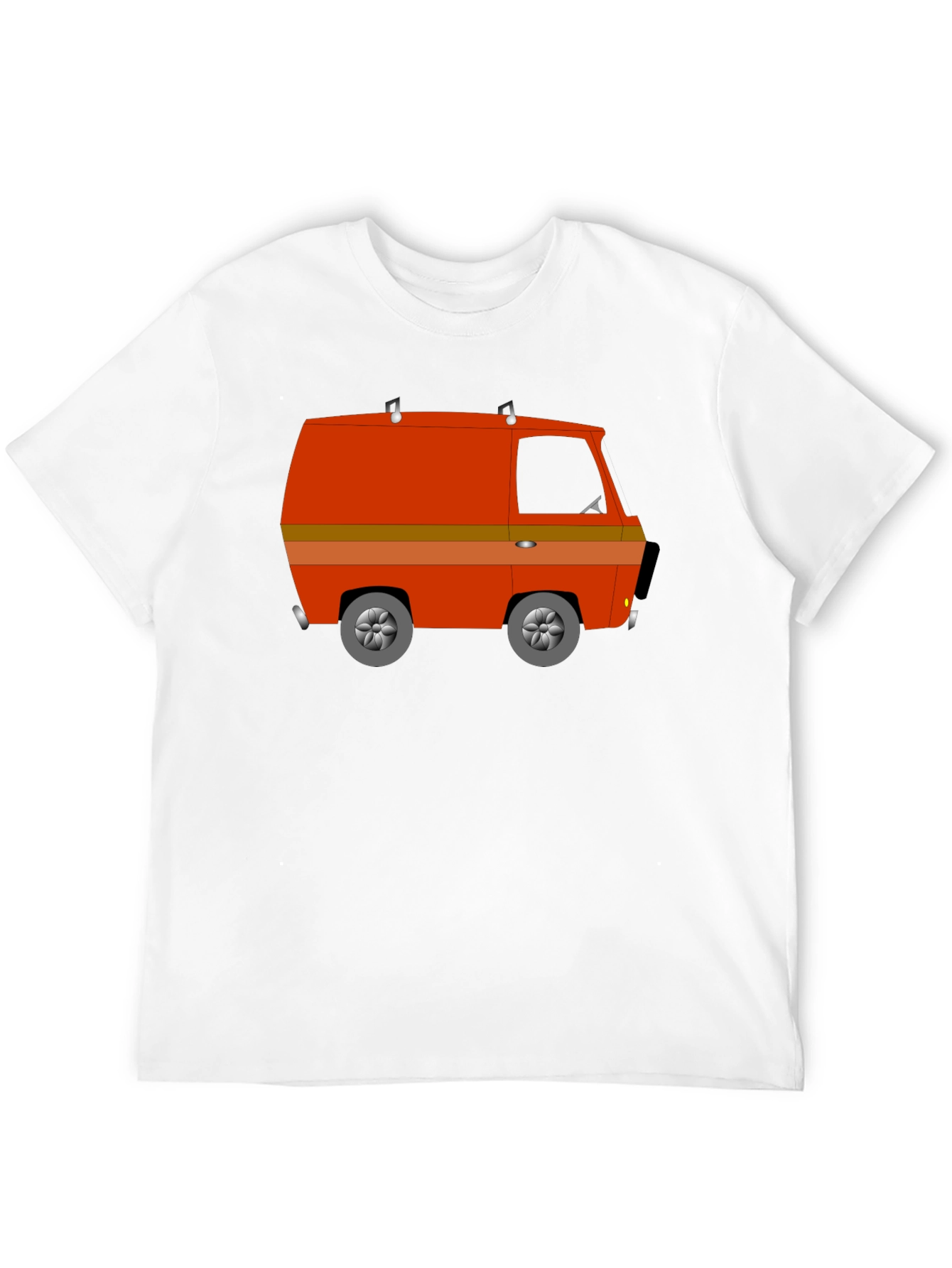 Retro Van Graphic Tee - Black Crew Neck