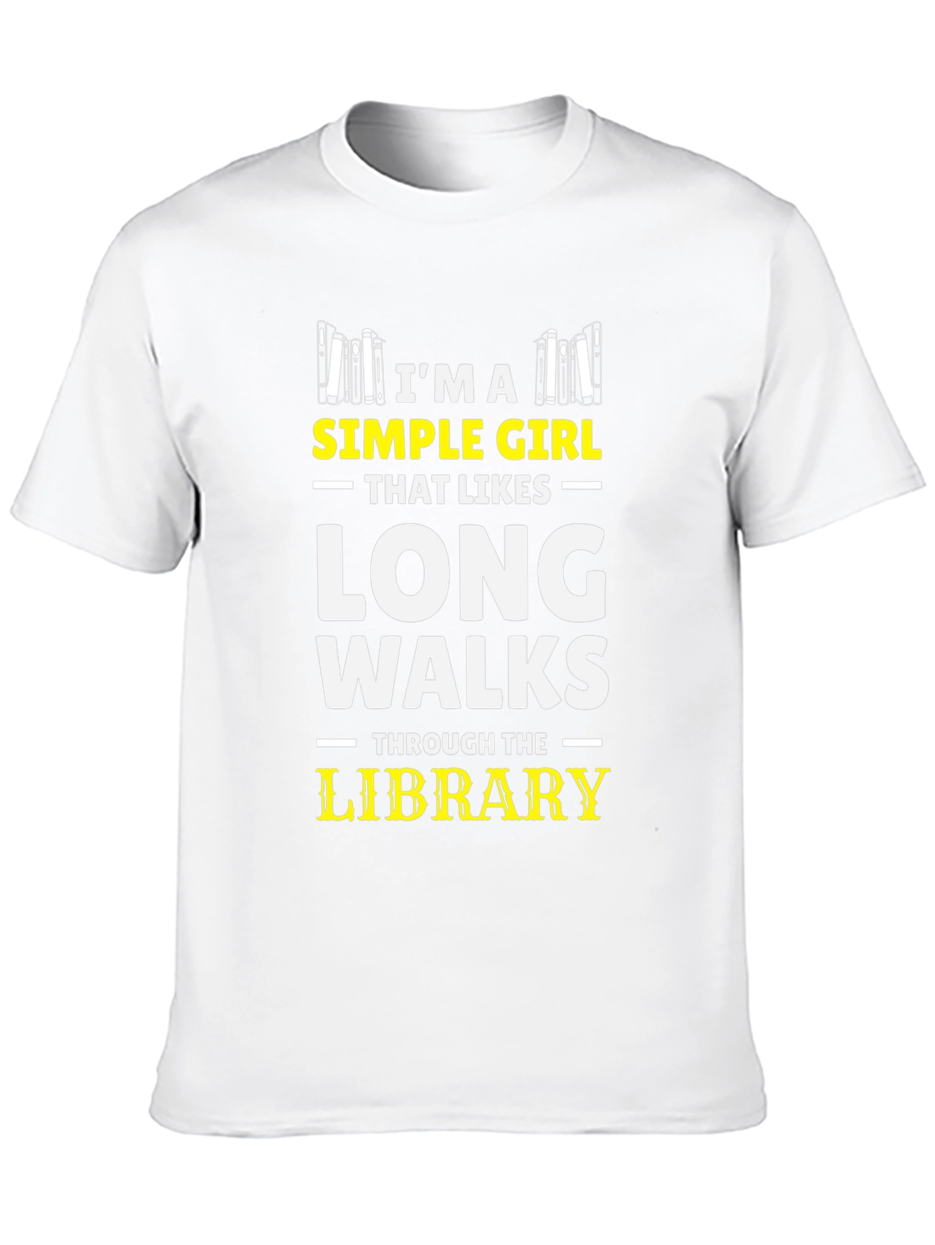 Simple Girl Library Walks Black Graphic Tee