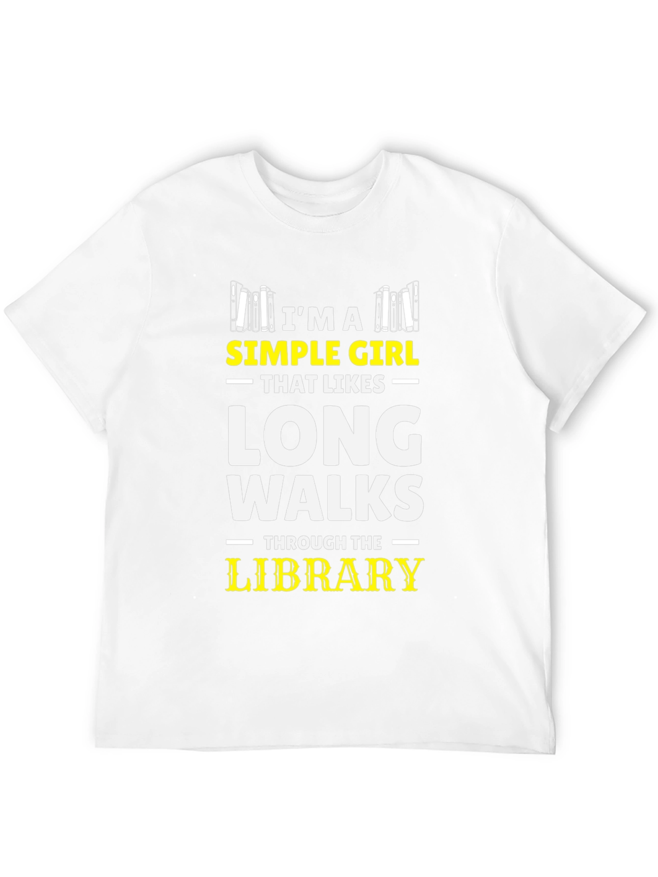 Simple Girl Library Walks Black Graphic Tee