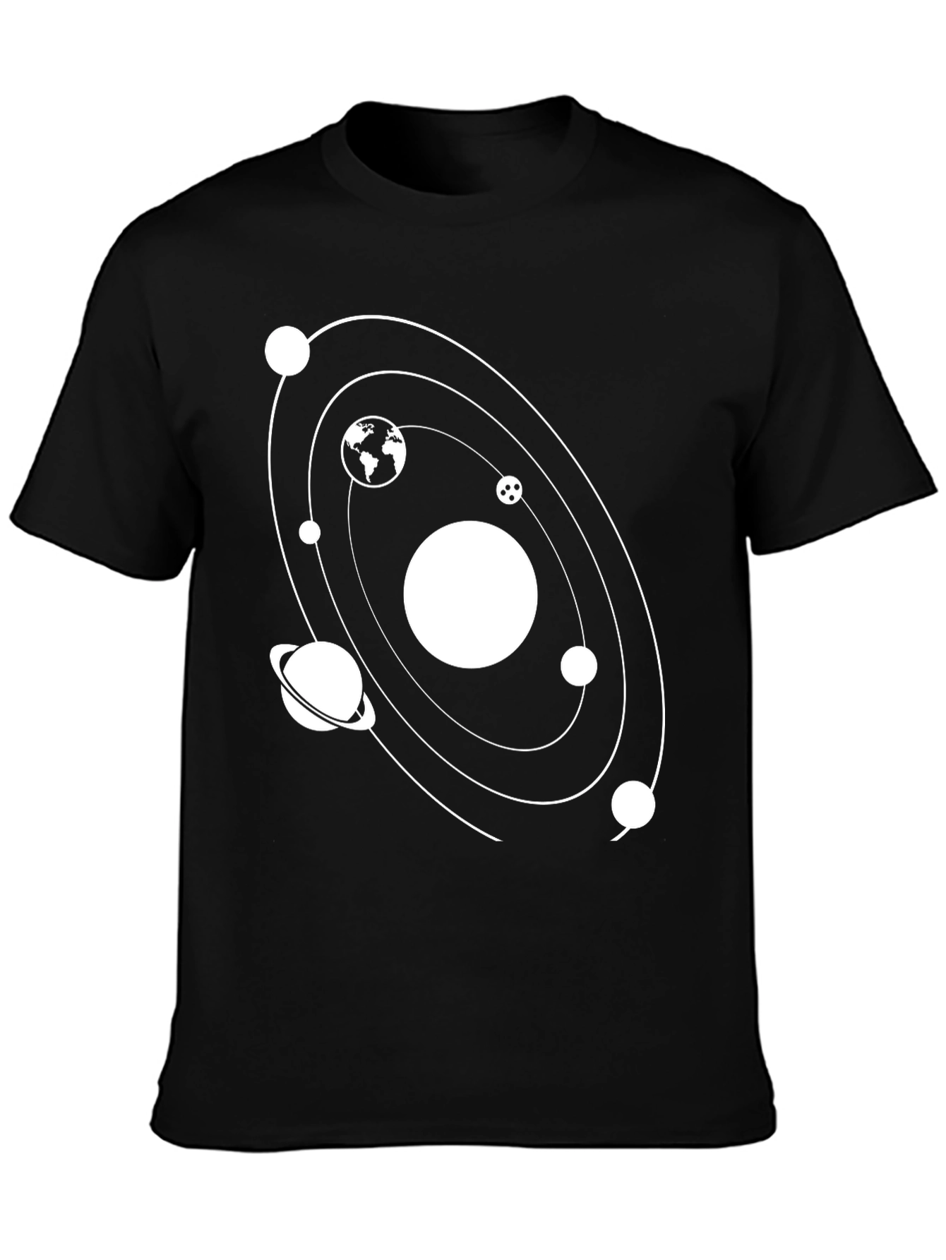 Solar System Graphic Tee - Unisex Black T-Shirt