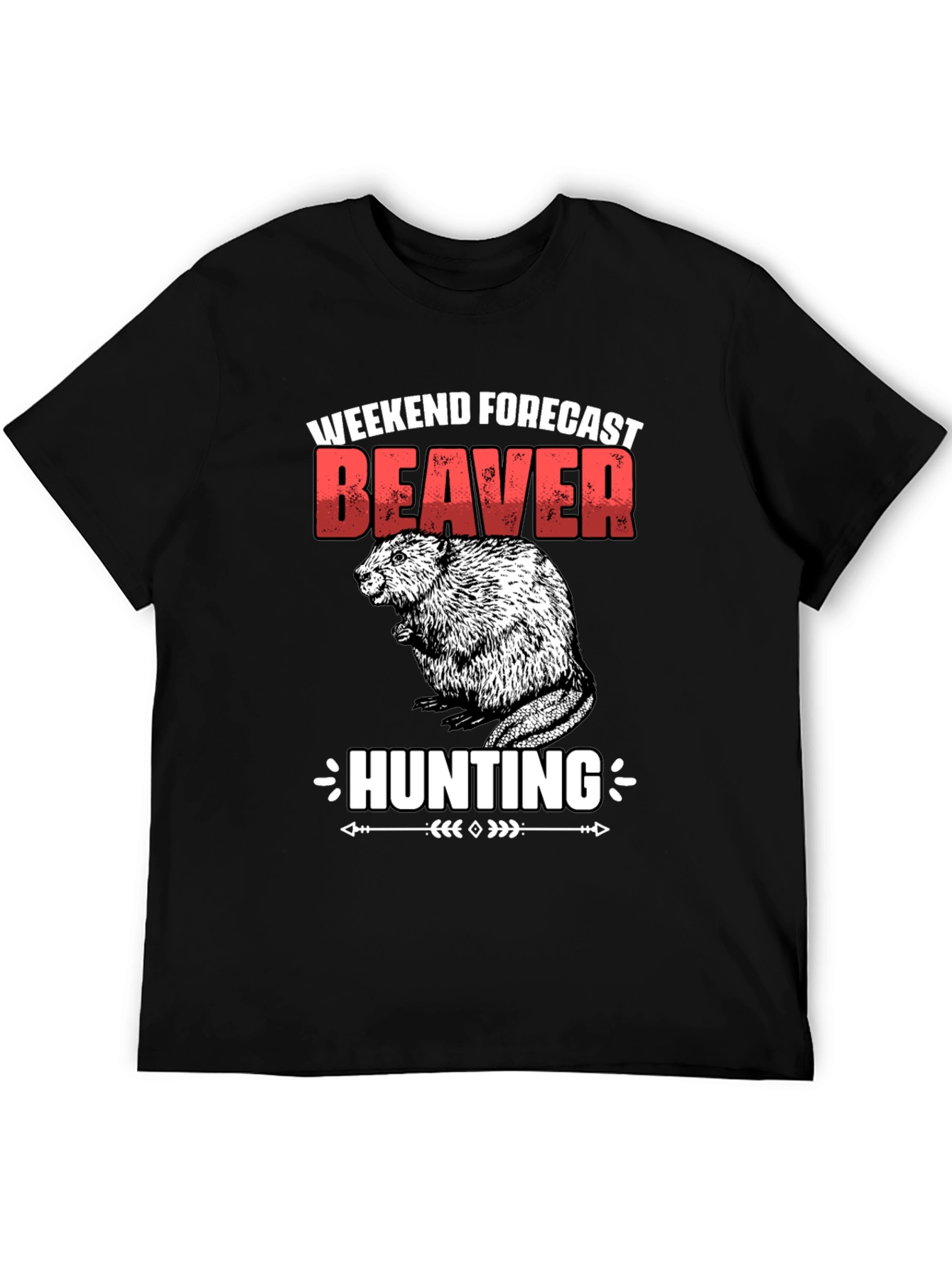 Weekend Forecast Beaver Hunting Graphic Tee