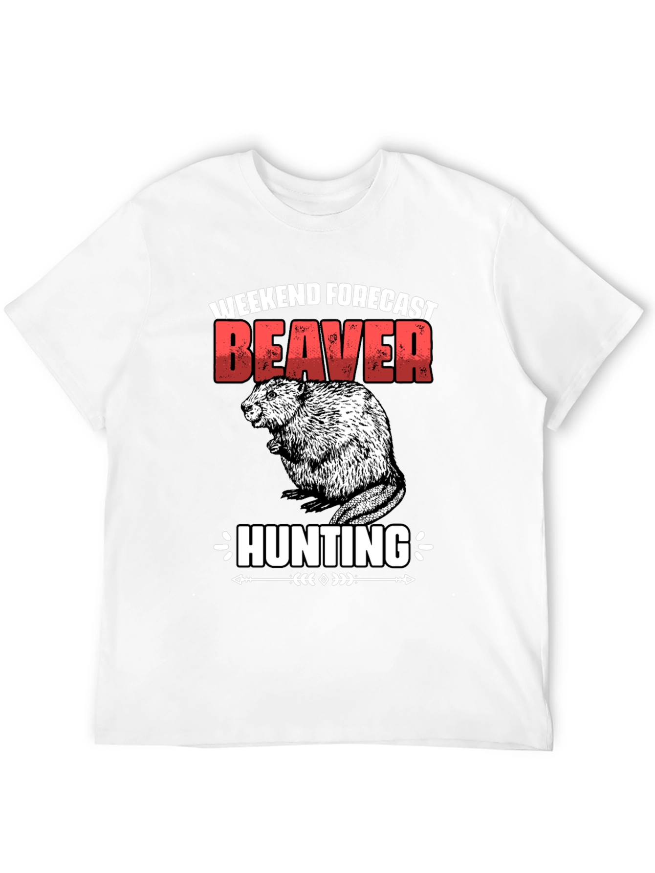 Weekend Forecast Beaver Hunting Graphic Tee