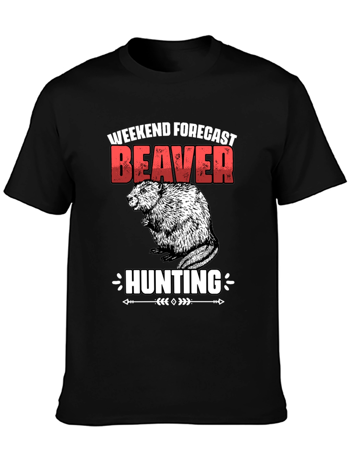 Weekend Forecast Beaver Hunting Graphic Tee