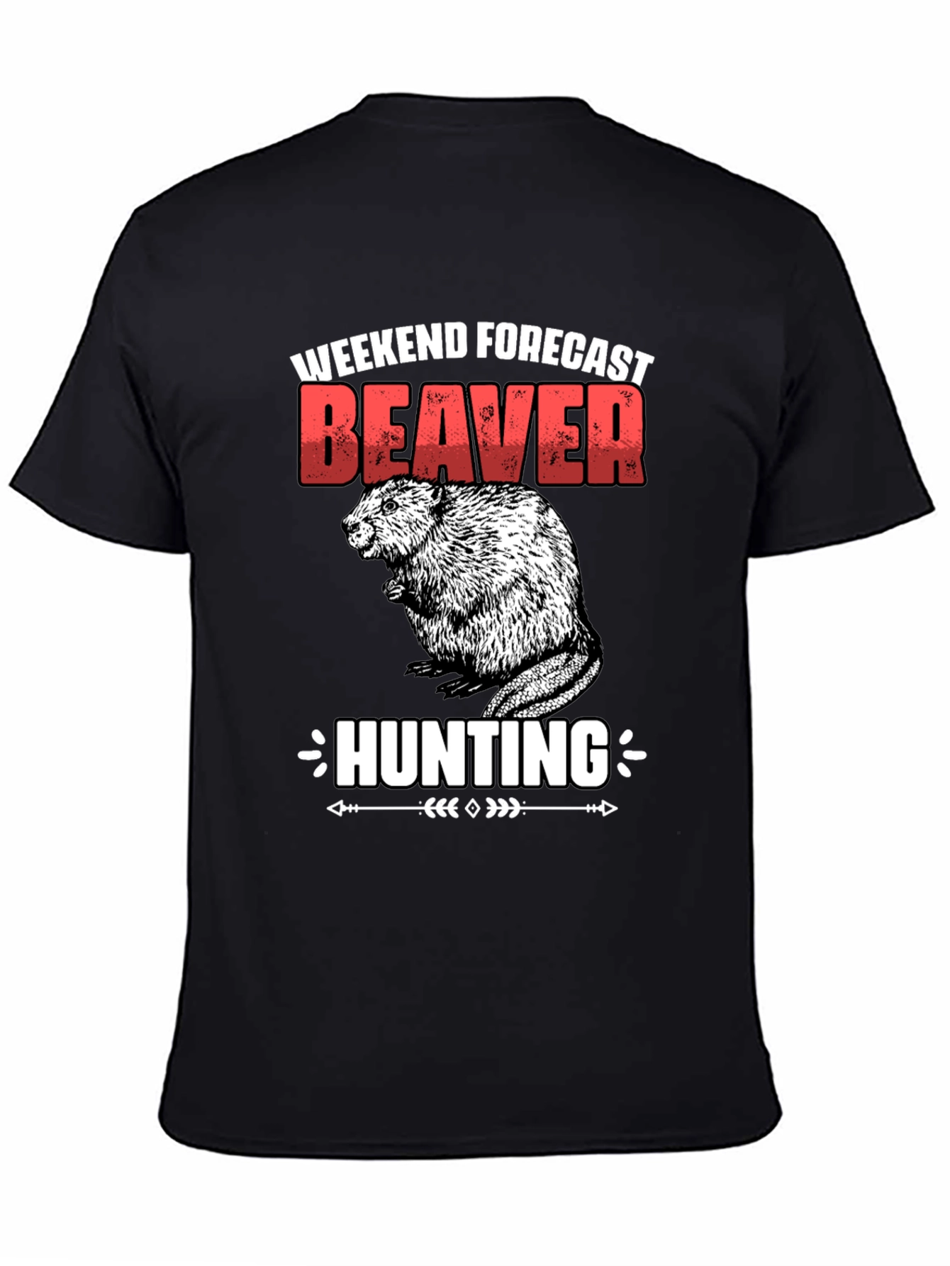 Weekend Forecast Beaver Hunting Graphic Tee