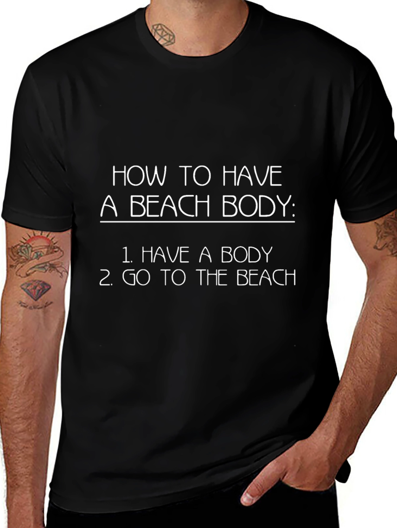 Funny Beach Body T-Shirt Sarcastic Summer Tee