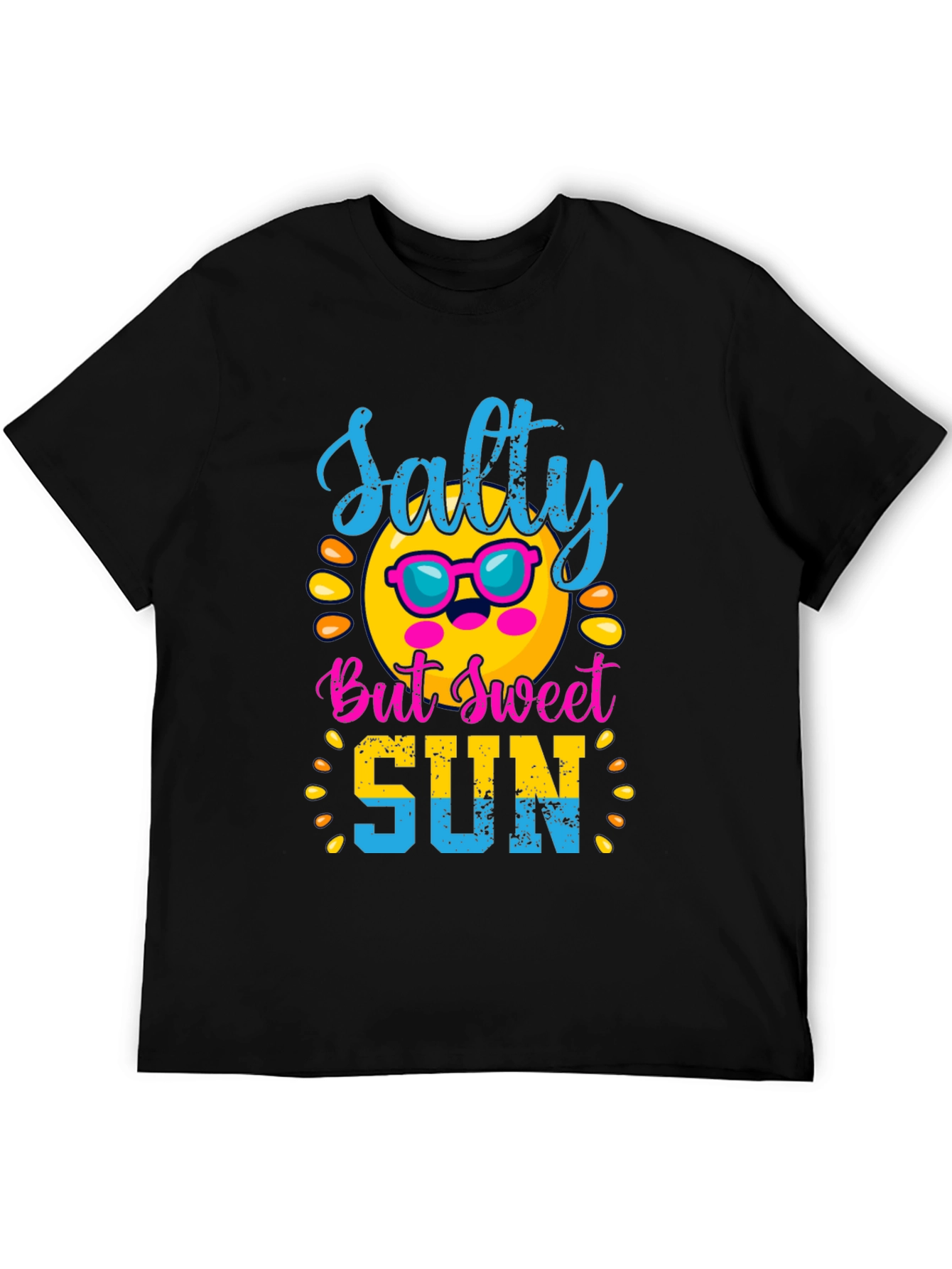 Salty But Sweet Sun Graphic Tee - Black