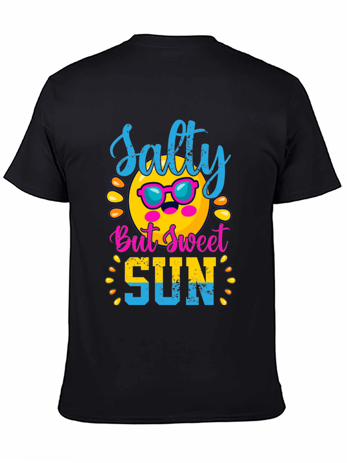 Salty But Sweet Sun Graphic Tee - Black