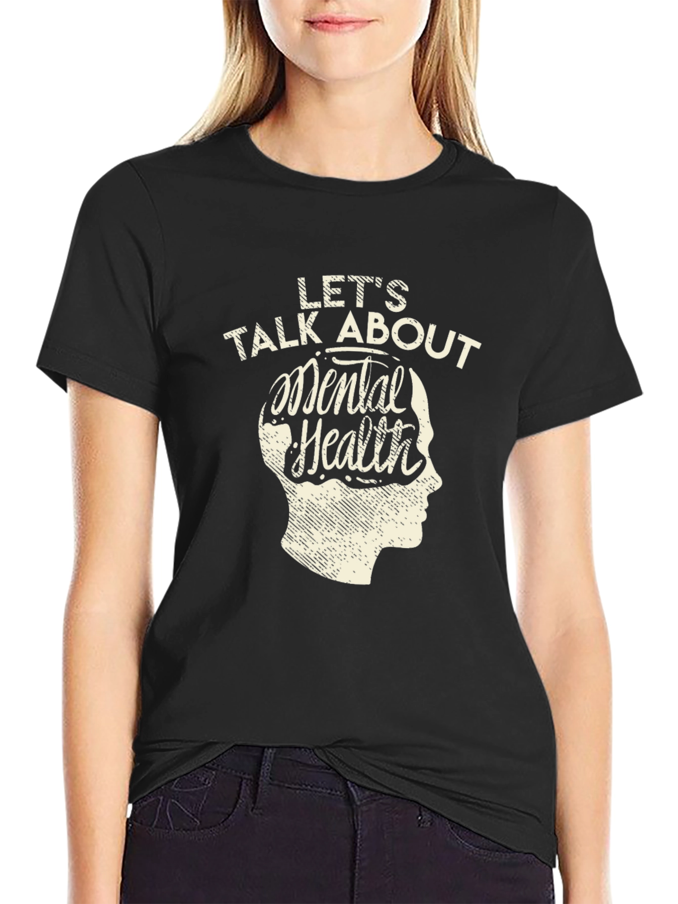 Lets Talk About Mental Health Graphic Tee