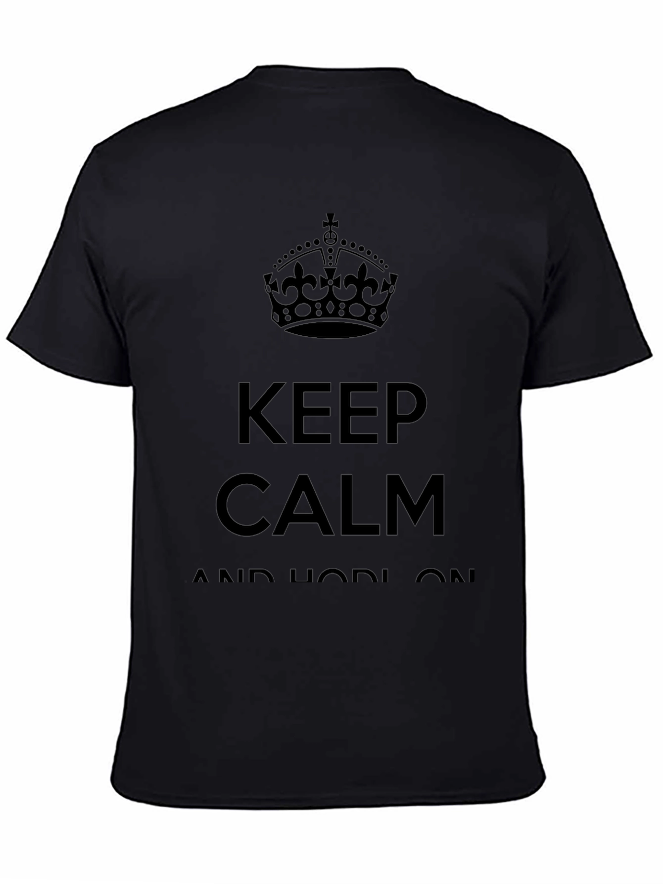 Keep Calm and Hodl On Black T-Shirt