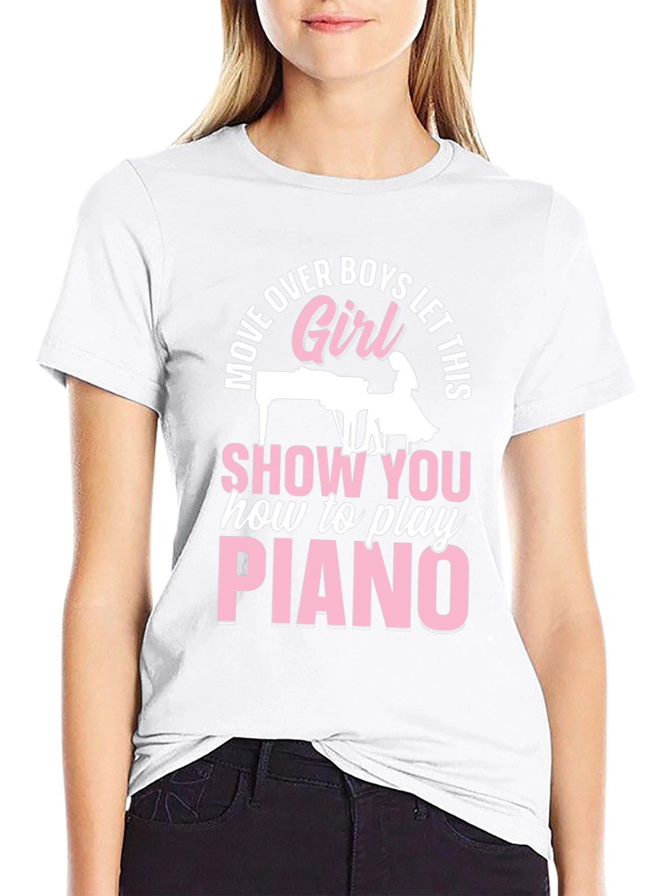 Move Over Boys Girl Piano T-Shirt