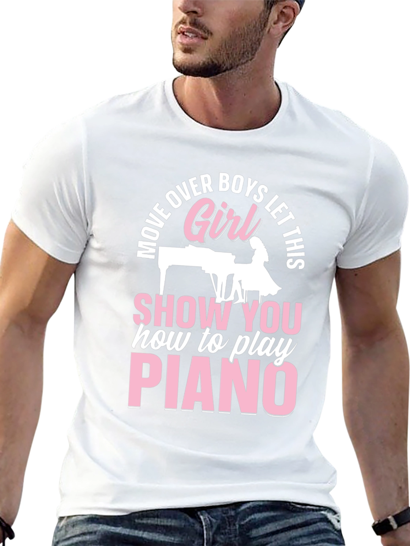 Move Over Boys Girl Piano T-Shirt