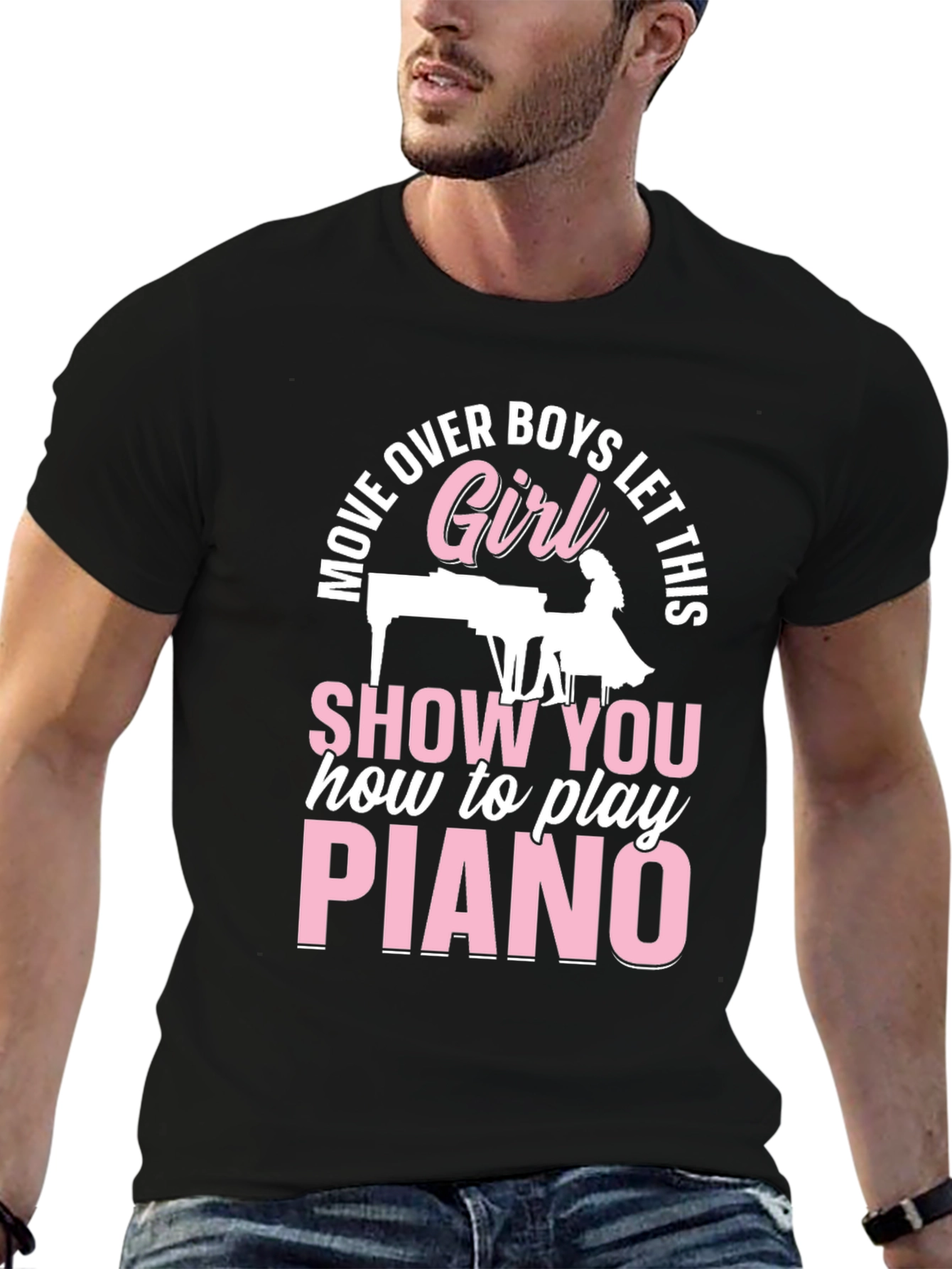 Move Over Boys Girl Piano T-Shirt