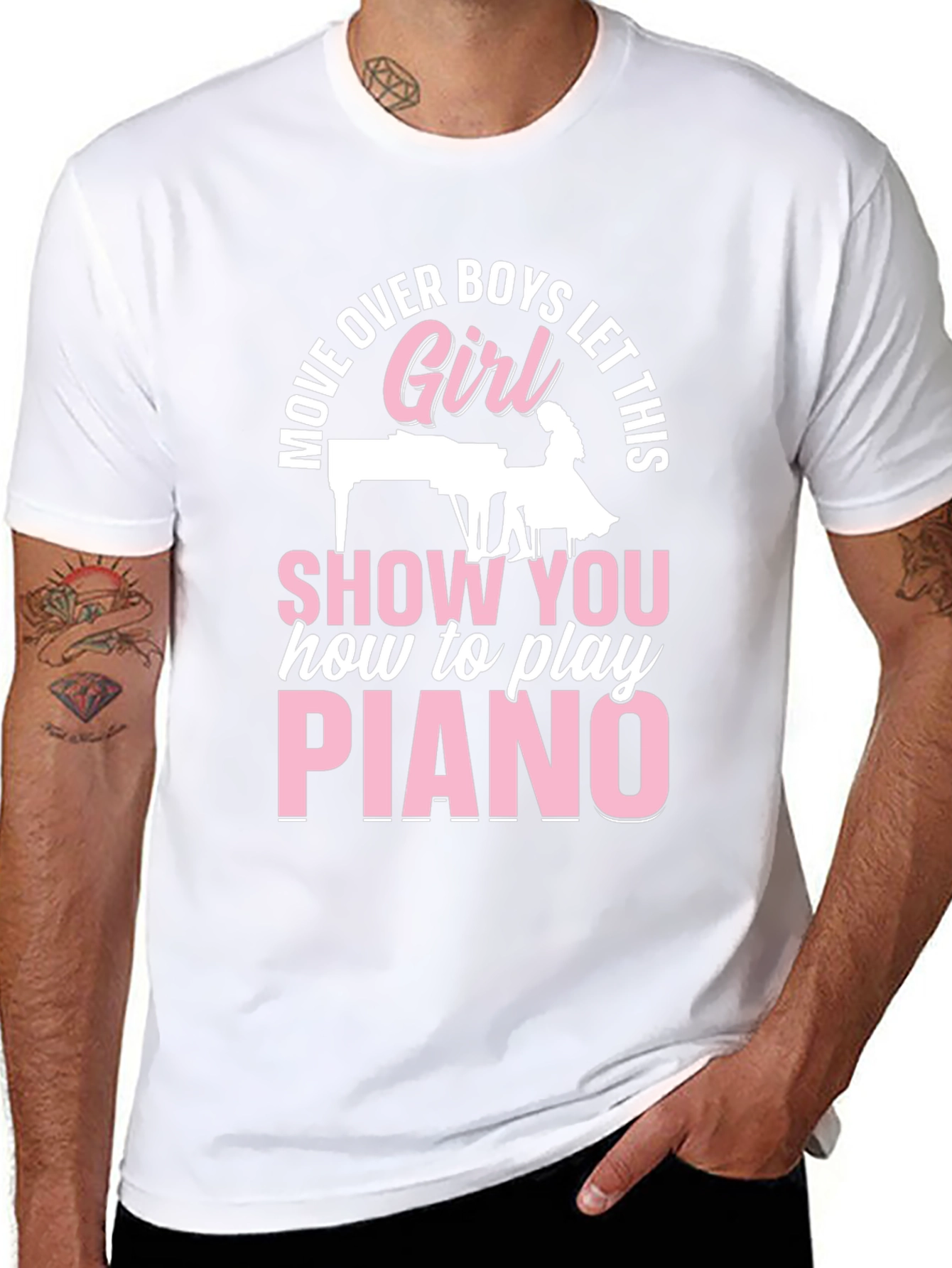 Move Over Boys Girl Piano T-Shirt