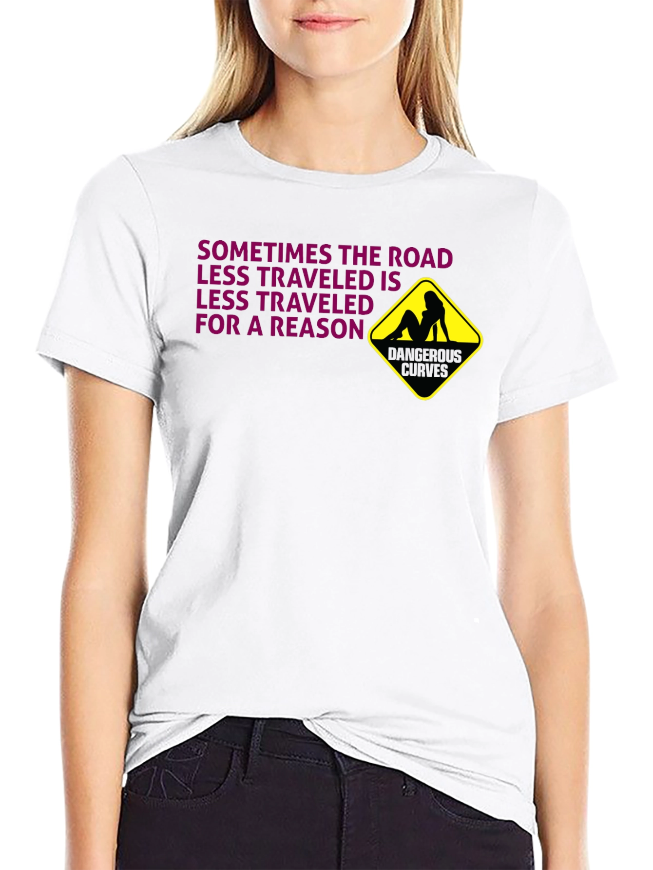 Dangerous Curves T-Shirt: Risky Humor Graphic Tee