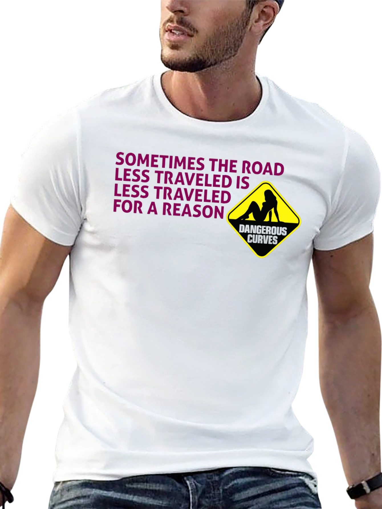 Dangerous Curves T-Shirt: Risky Humor Graphic Tee