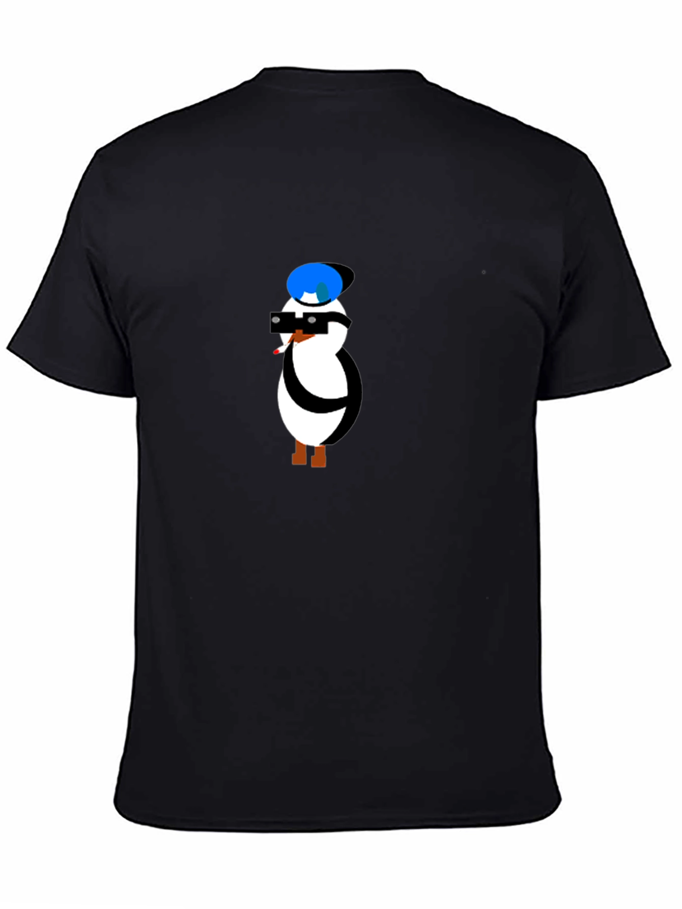 Cool Penguin Graphic Tee - Black T-Shirt