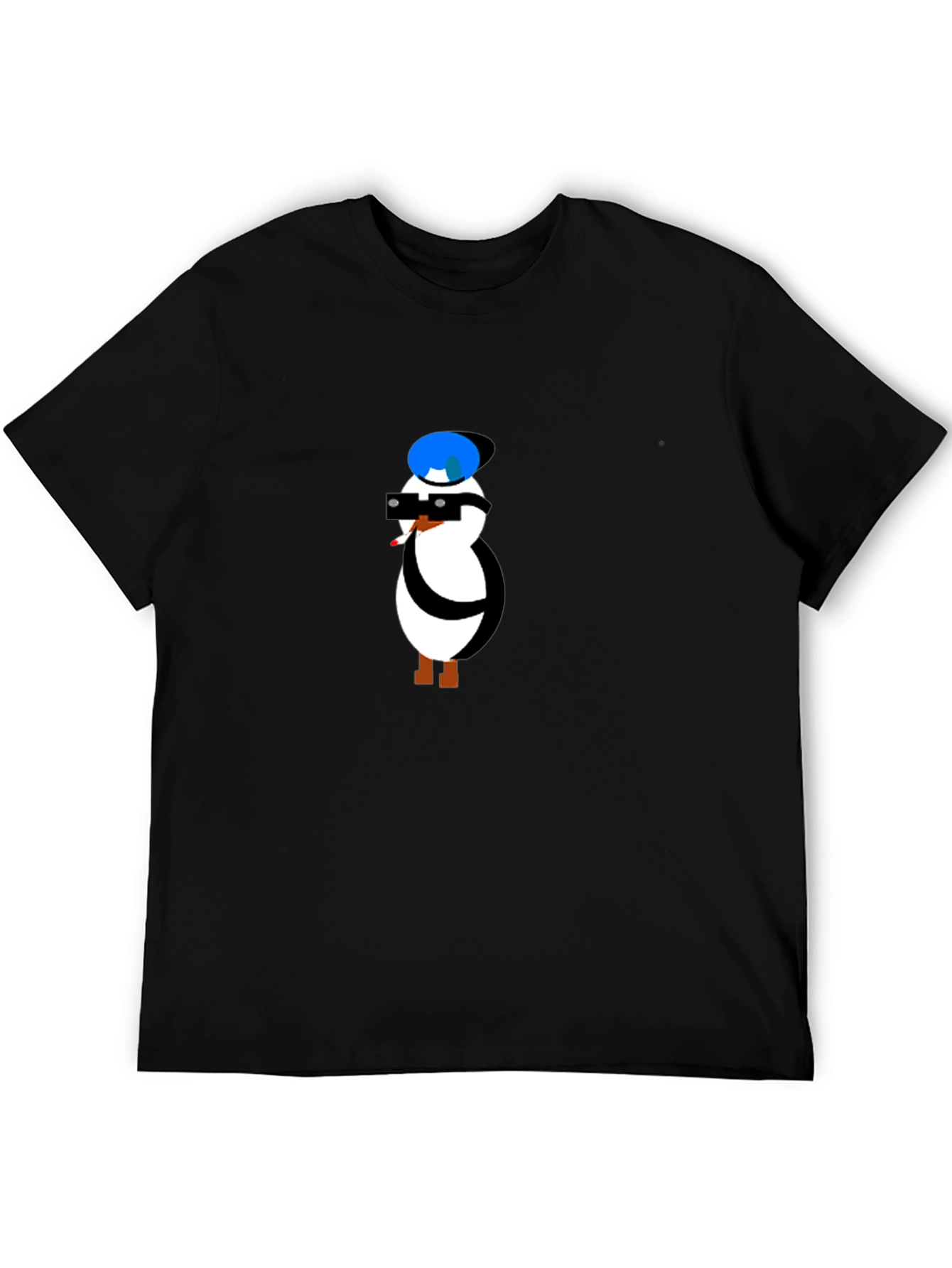 Cool Penguin Graphic Tee - Black T-Shirt