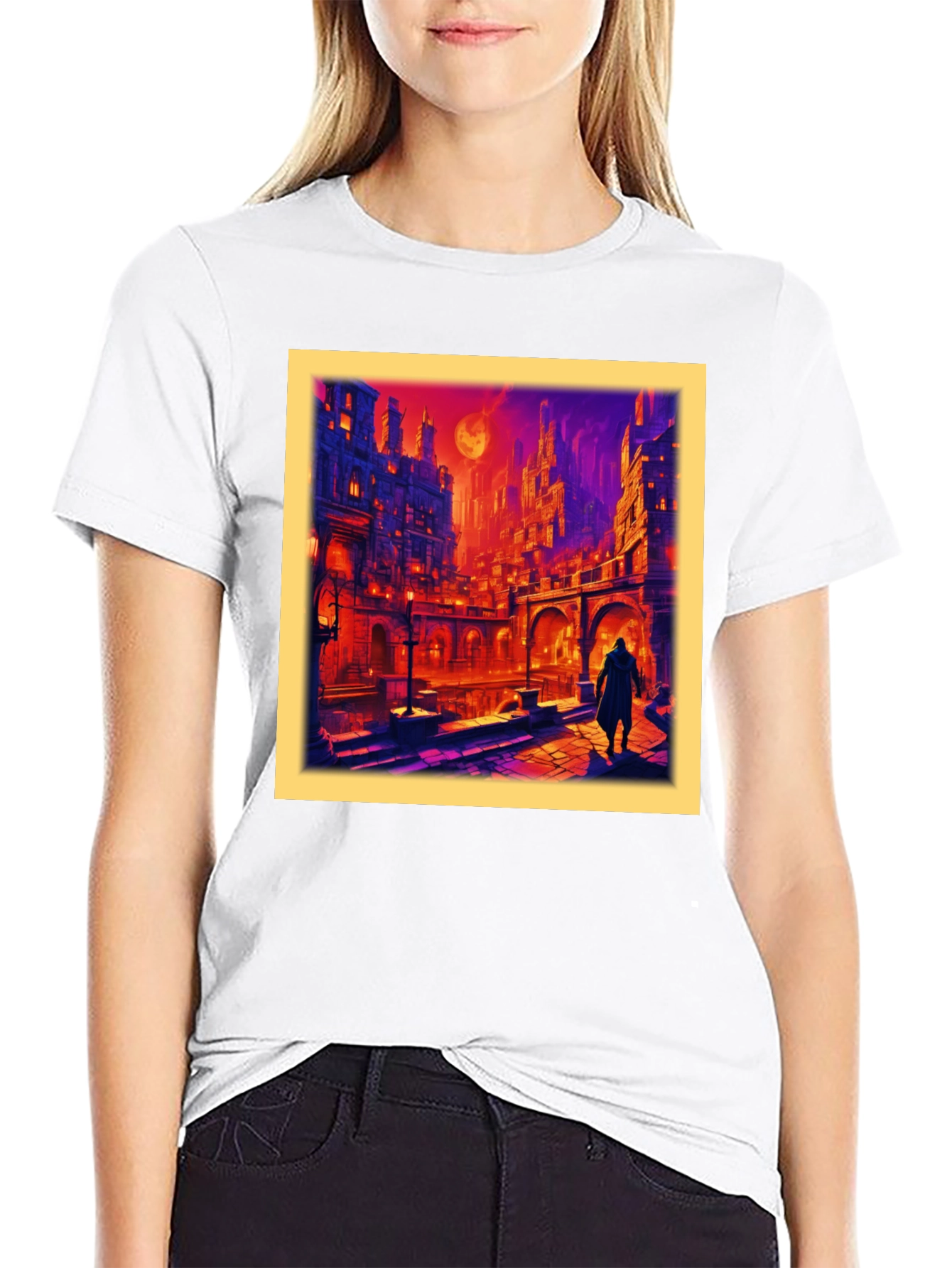 Urban Fantasy T-Shirt - Gothic Cityscape