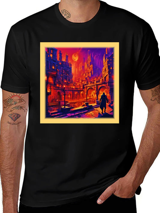 Urban Fantasy T-Shirt - Gothic Cityscape