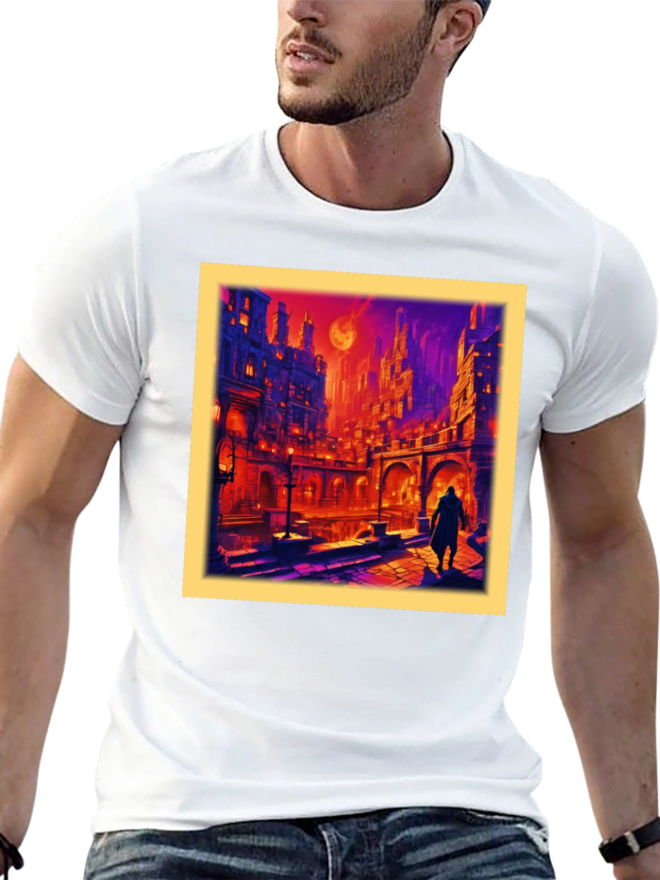 Urban Fantasy T-Shirt - Gothic Cityscape