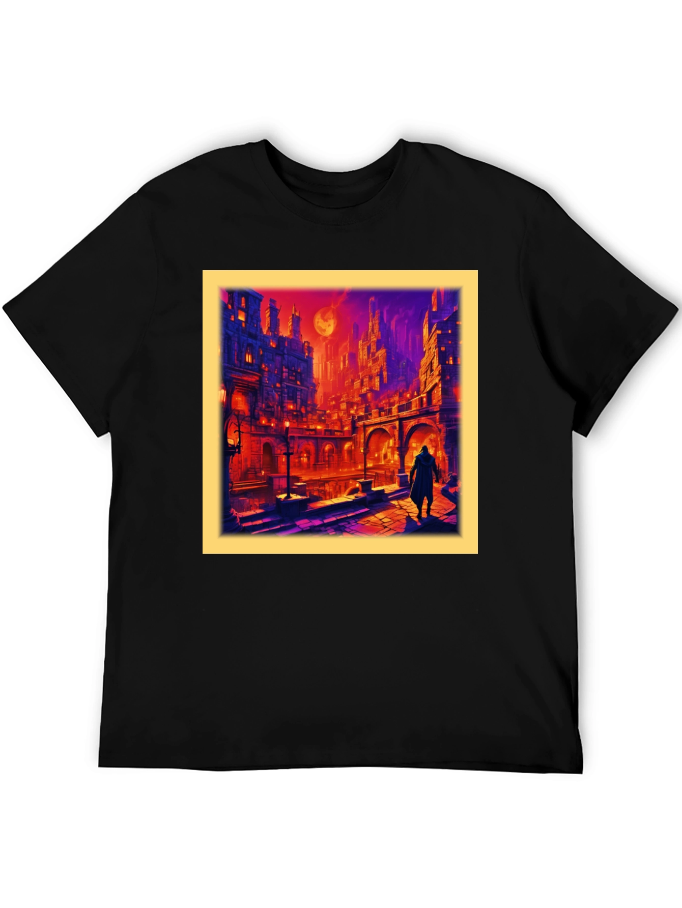 Urban Fantasy T-Shirt - Gothic Cityscape