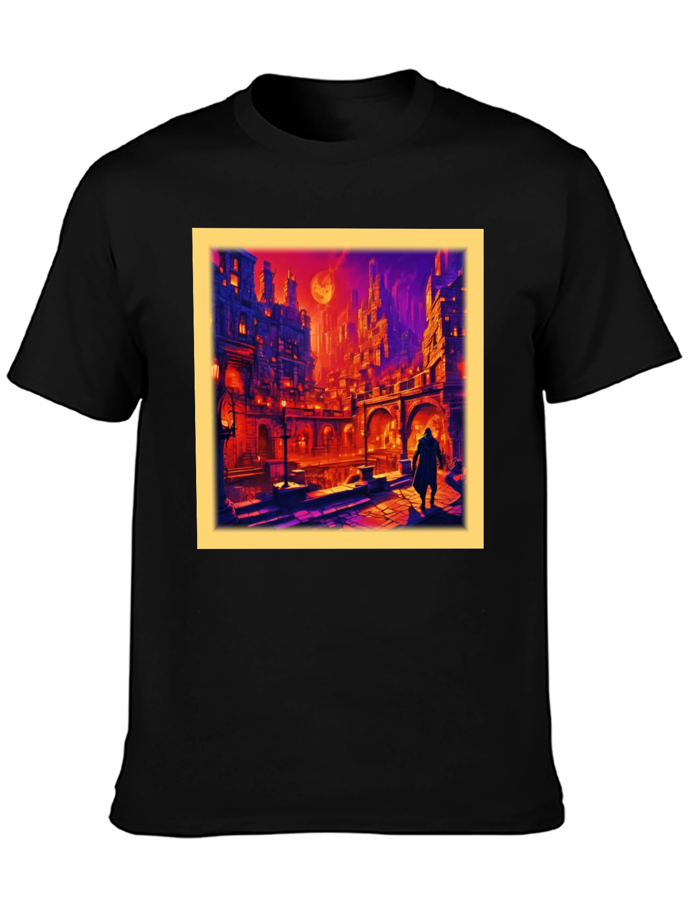 Urban Fantasy T-Shirt - Gothic Cityscape