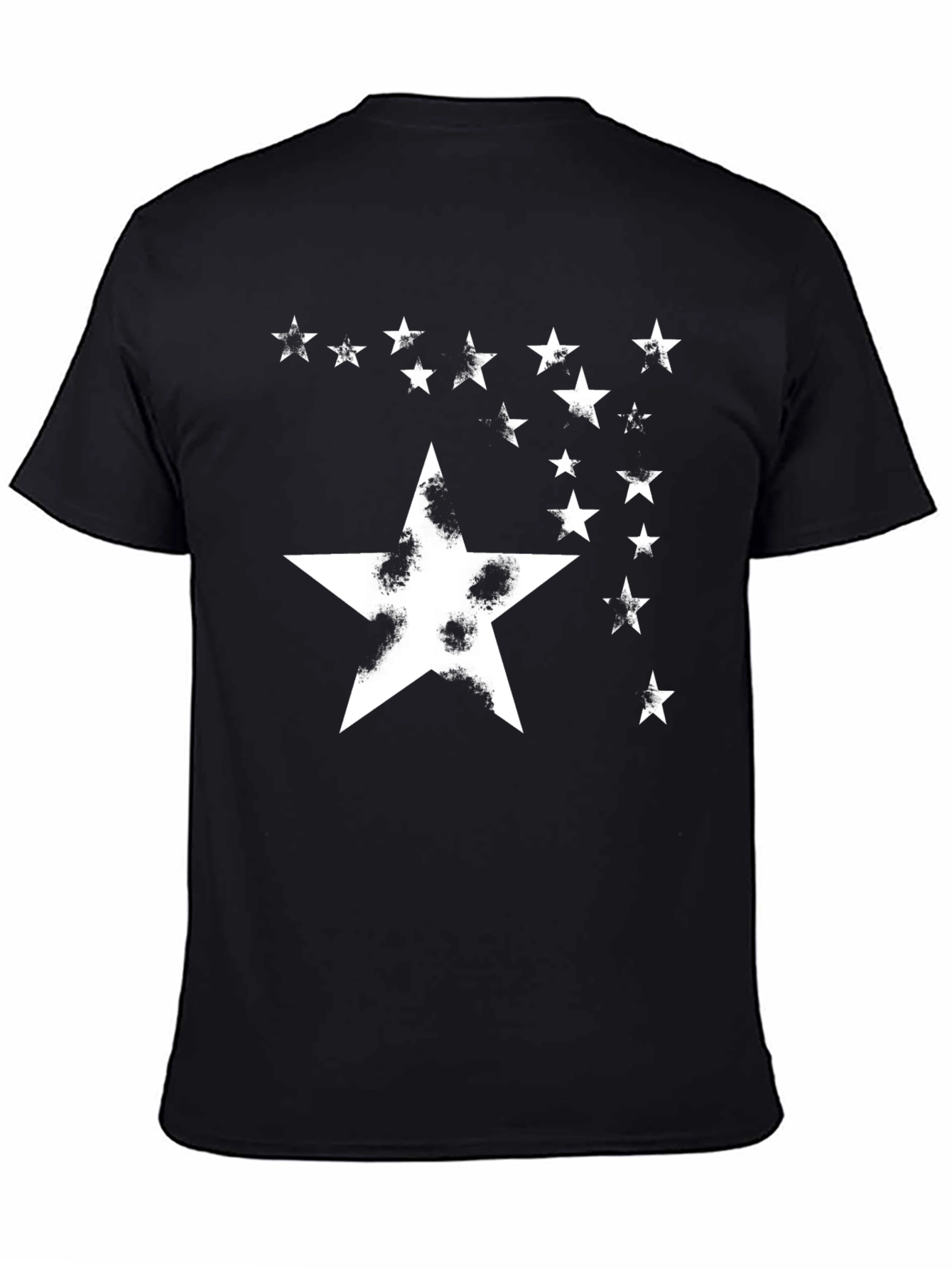 Starry Night Graphic Tee - Distressed Star Design