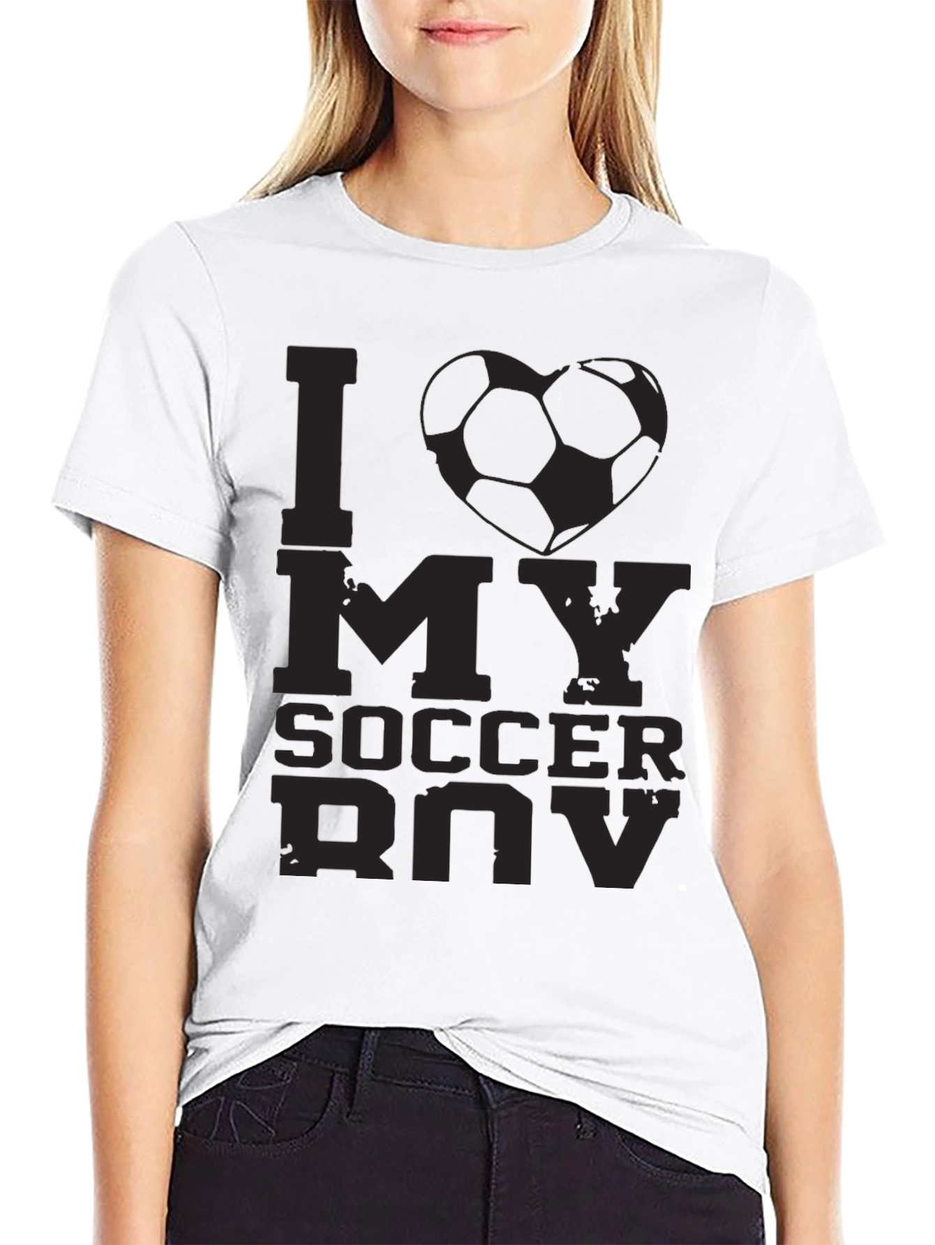 I Love My Soccer Boy - Novelty T-Shirt